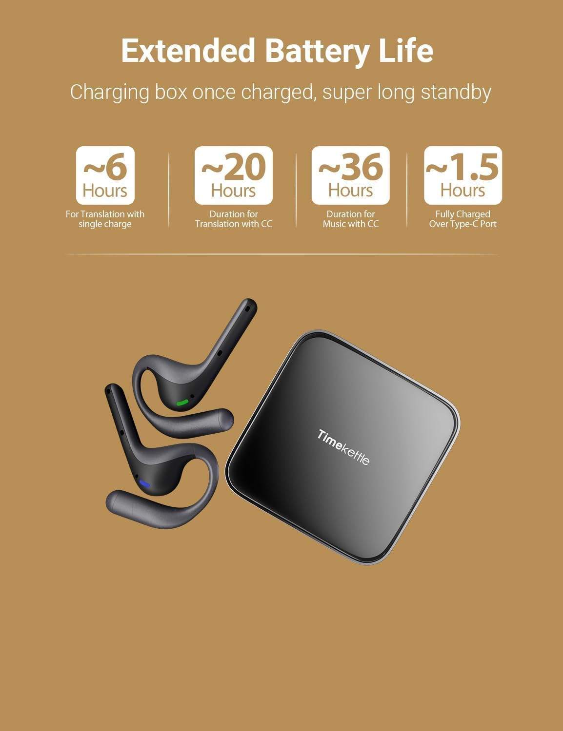 Timekettle W4 Pro Translator Earbuds (Grey) - NEW OPEN BOX - photo 5