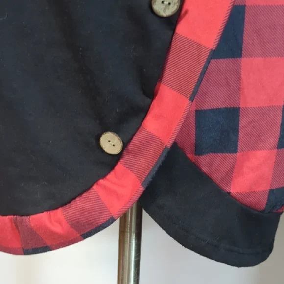 Black & Red Plaid Tunic - Size L - photo 3