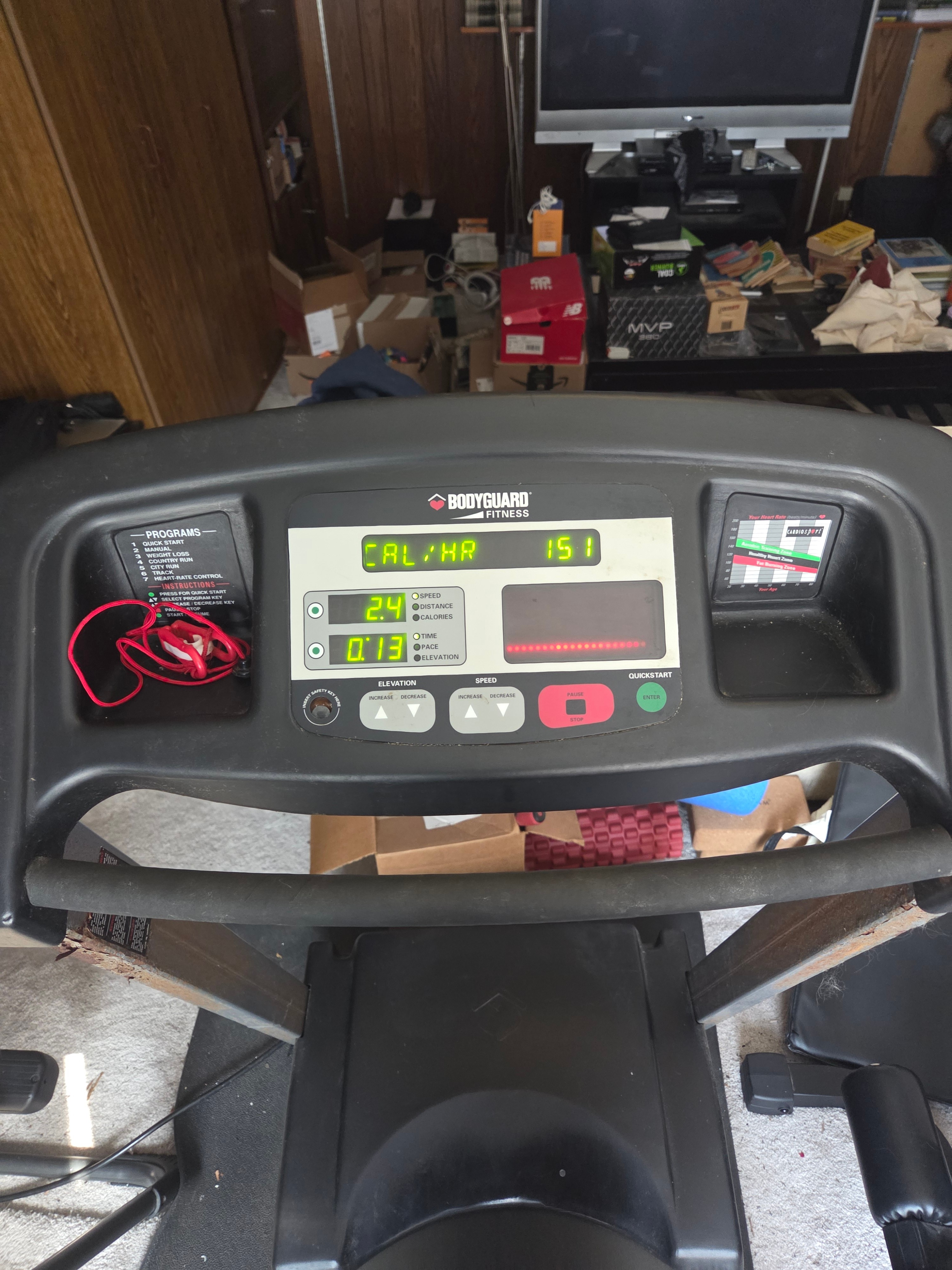 Bodyguard Fitness Treadmill, High-End Commercial + NEW HR Set - photo 2