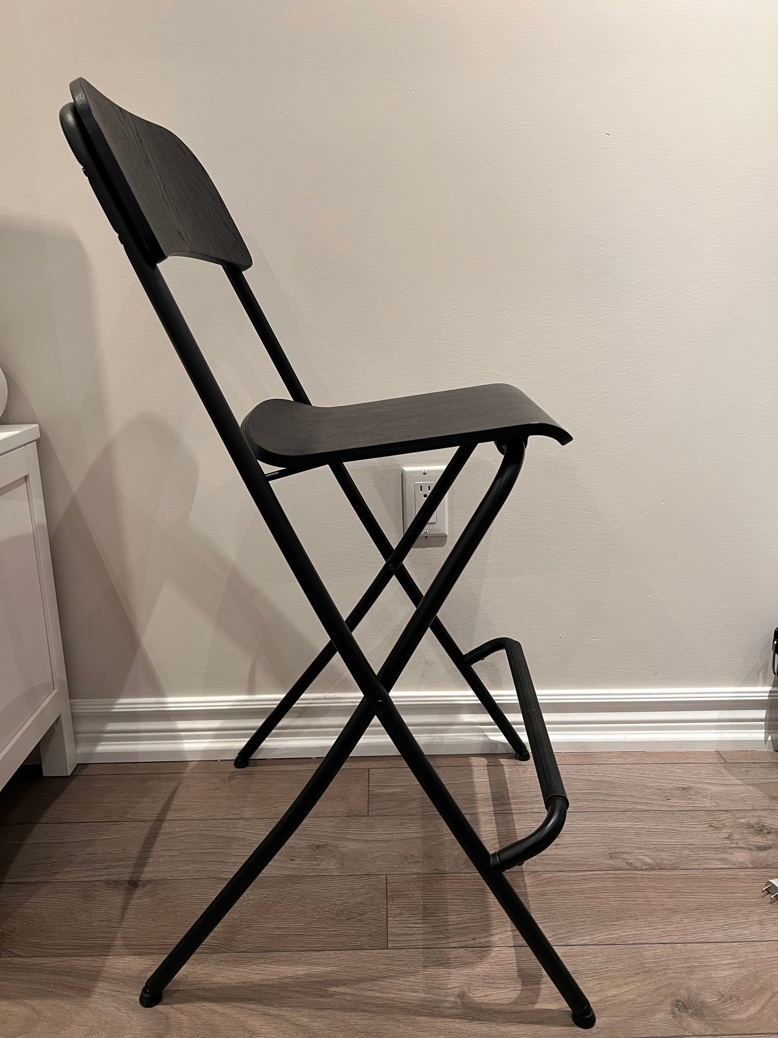 Bar stool with backrest, foldable - photo 2