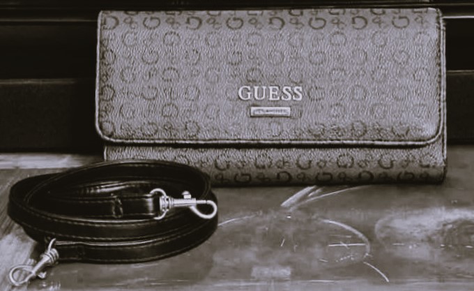 GUESS Signature Monogram Abbas Slim Logo Clutch Wallet Crossbody - photo 3