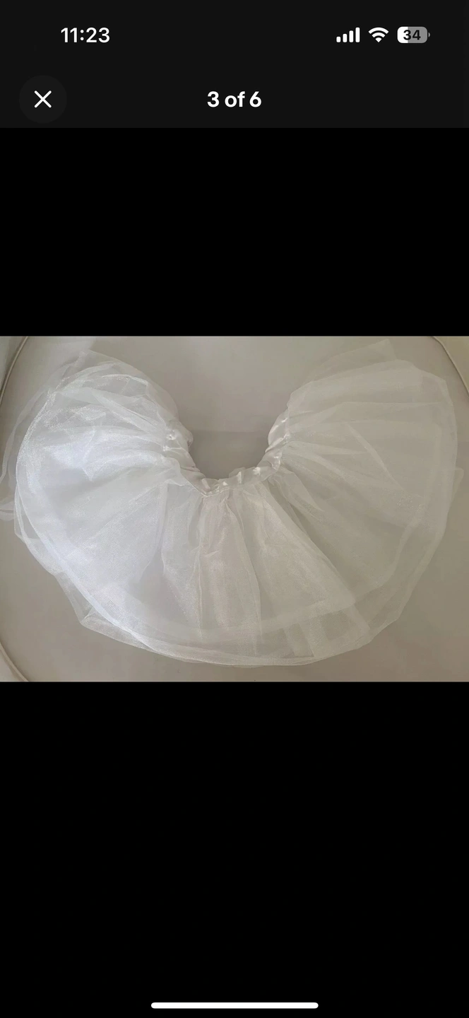 Girls 4+ Tutú Skirt Child S /P/ M up to Size 10 White Fluffy 🧡 - photo 3
