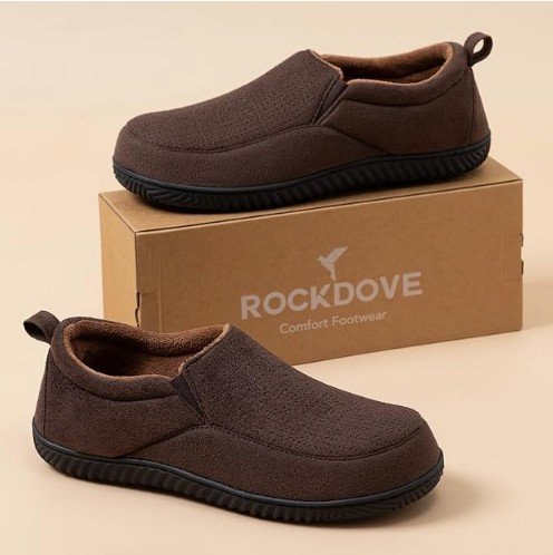 (US 8) RockDove Men's Breathable Mesh Memory Foam Slippe