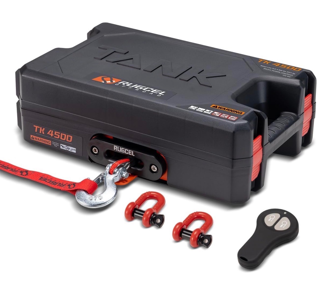 WINCH 12V DC Remote Ctrl e-Portable Utility Winch 4500lb/2041KG