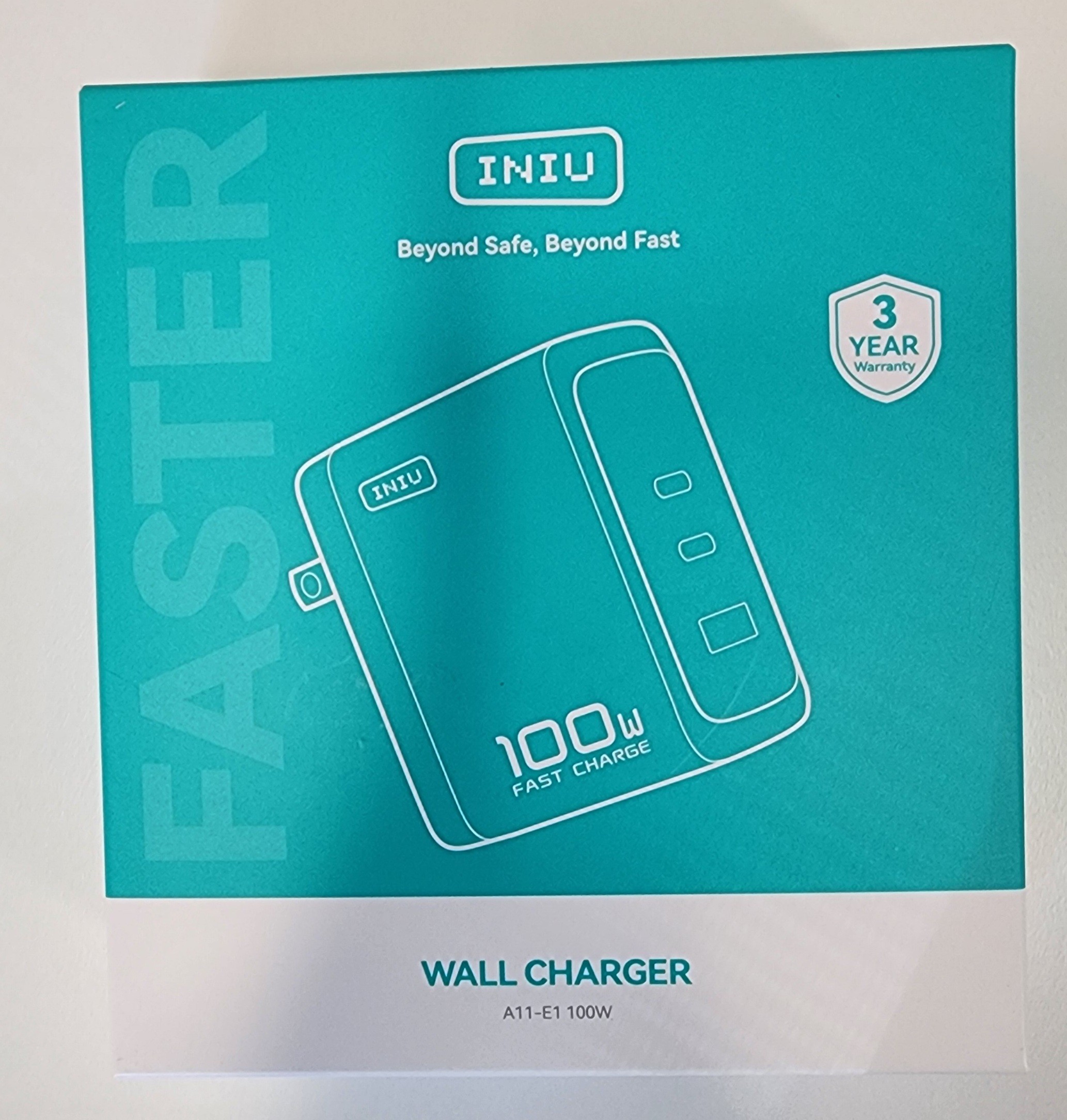 INIU 100W 3-Port PD Fast Charging, Advanced GaN Power