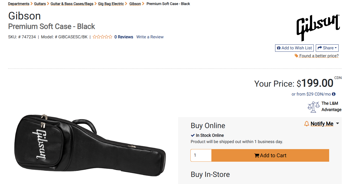 BNIB Premium Gibson Travel Case - photo 2