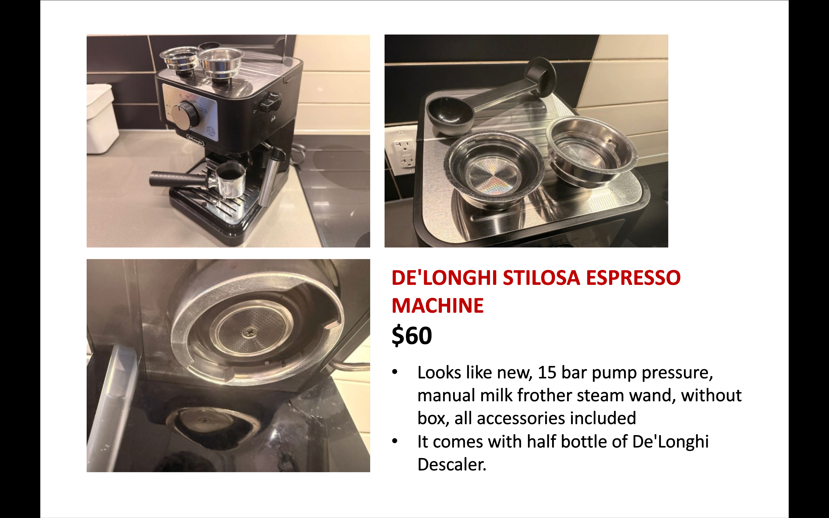 DE'LONGHI STILOSA ESPRESSO MACHINE​