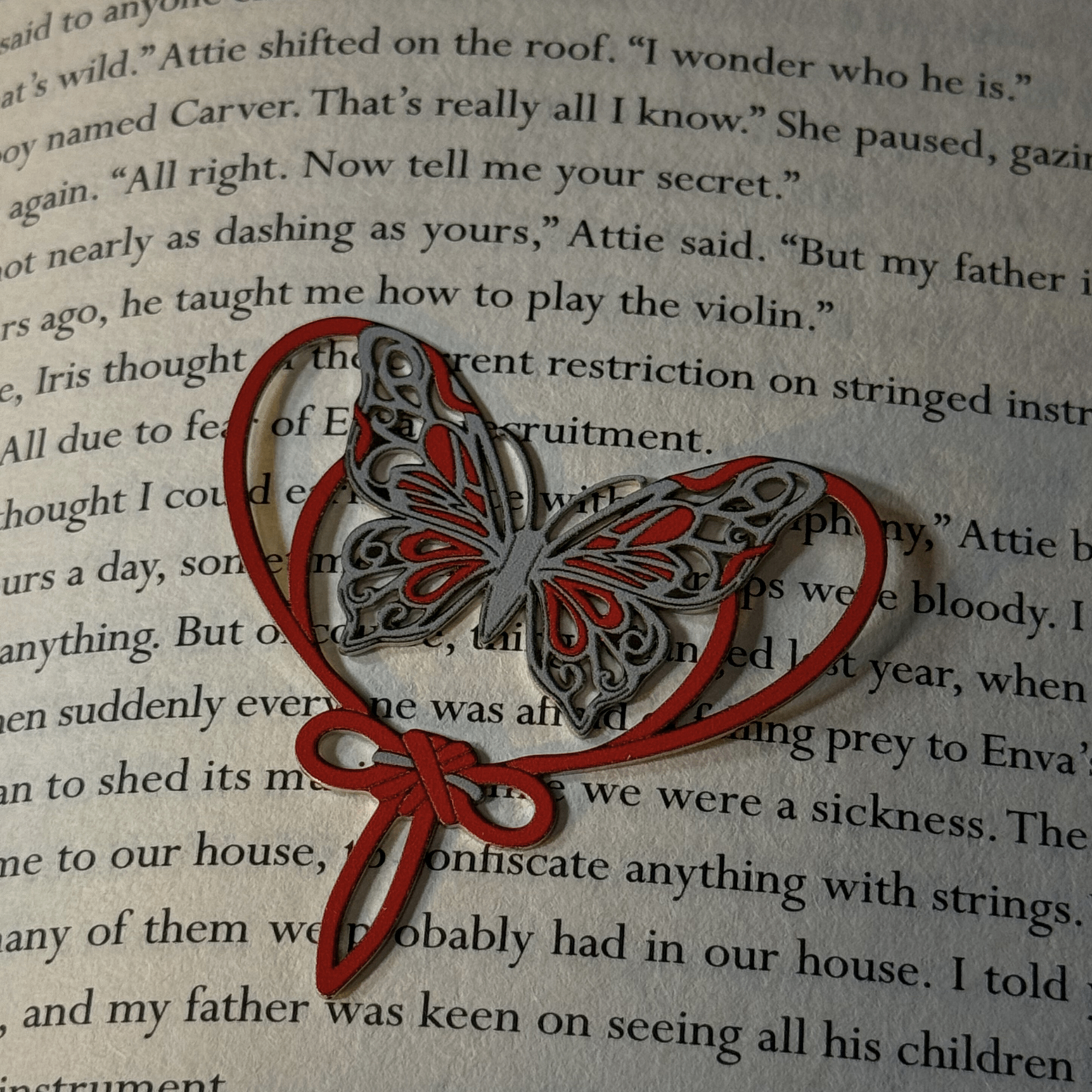 Danmei TGCF Silver Butterfly Metal Bookmark | Heaven Official - photo 5