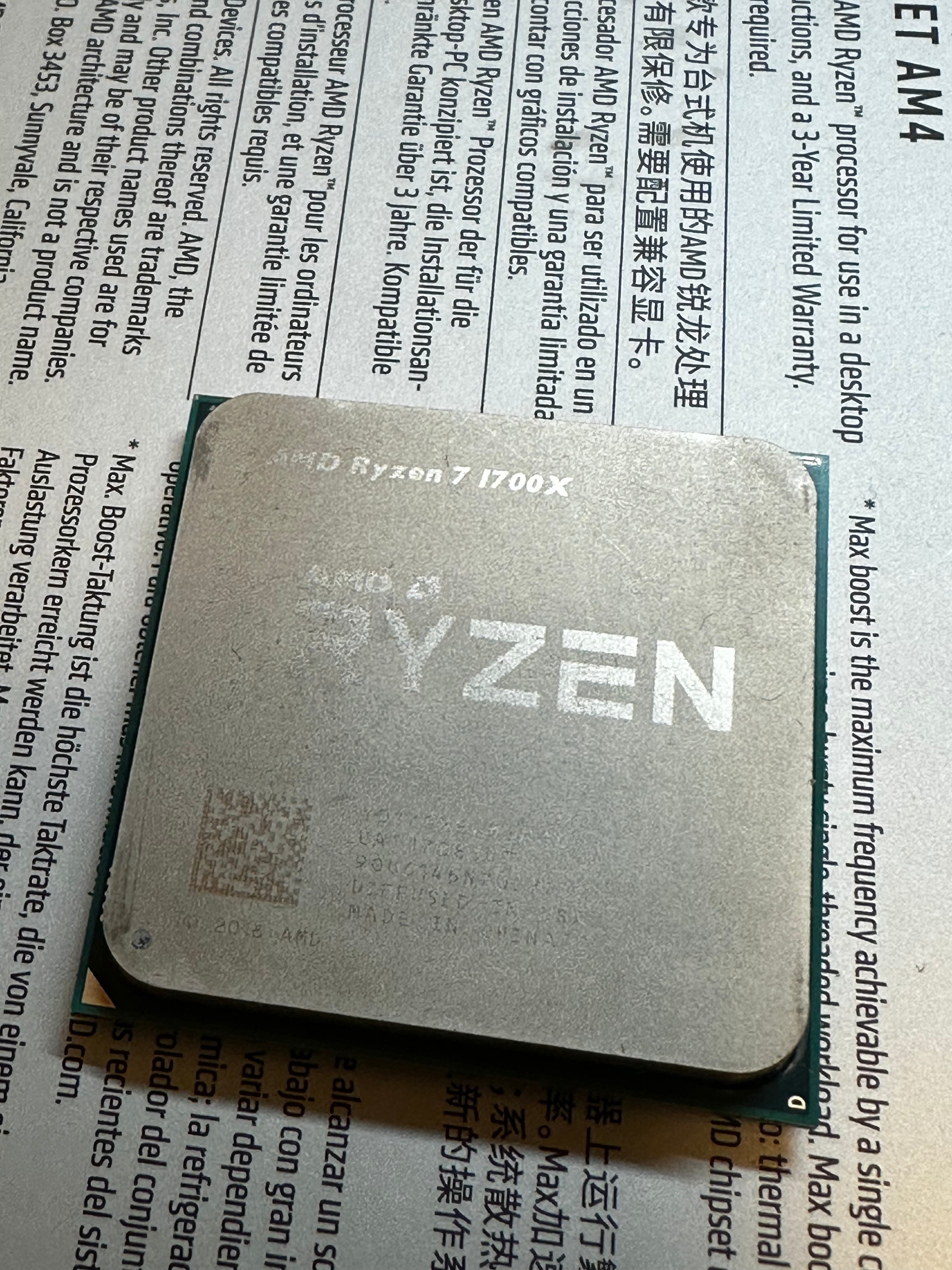 AMD Ryzen 7 1700X Processor