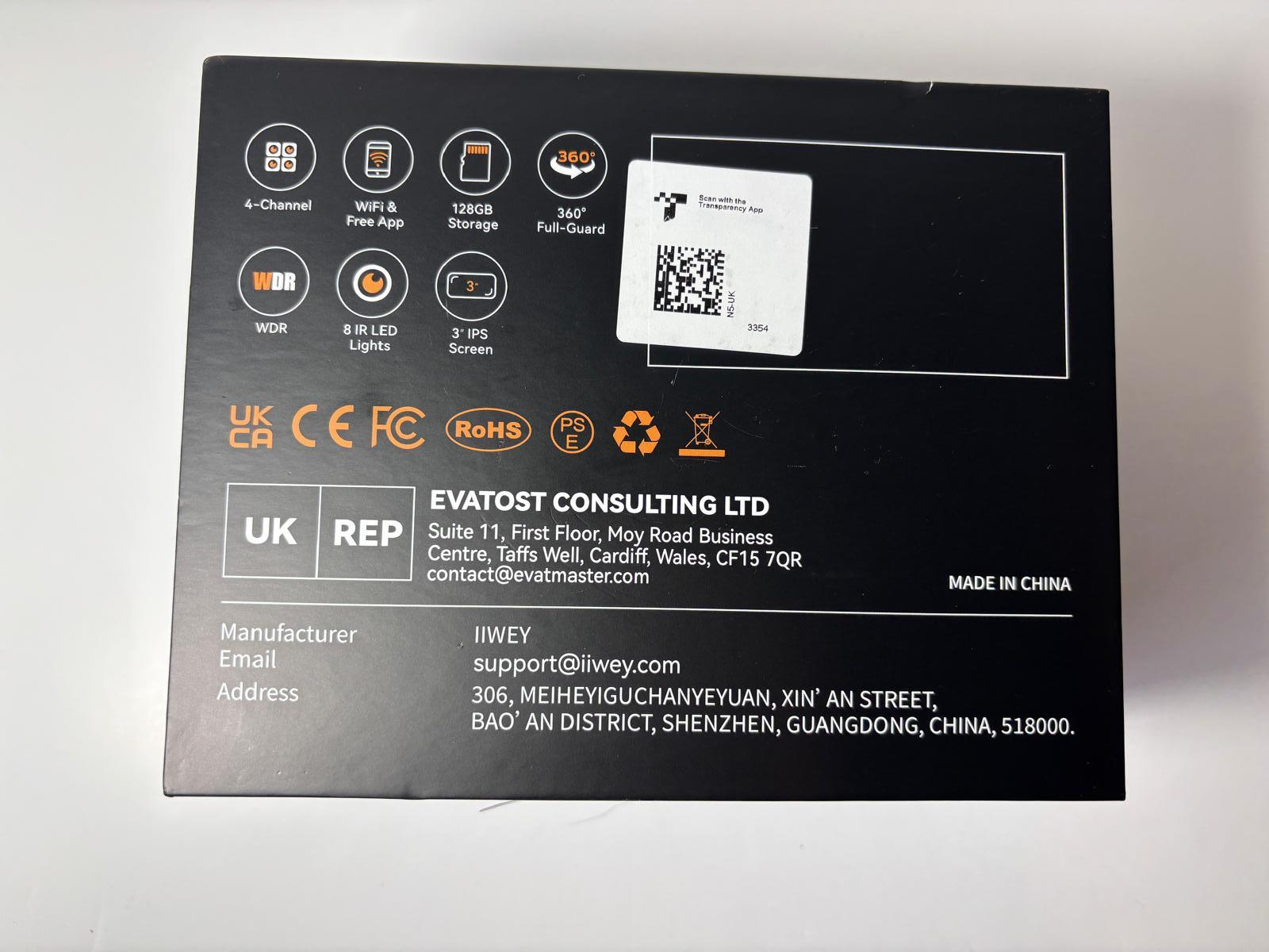NEW OPEN BOX 4 Channel Dash Cam 1080P + 128GB SD Card - photo 3