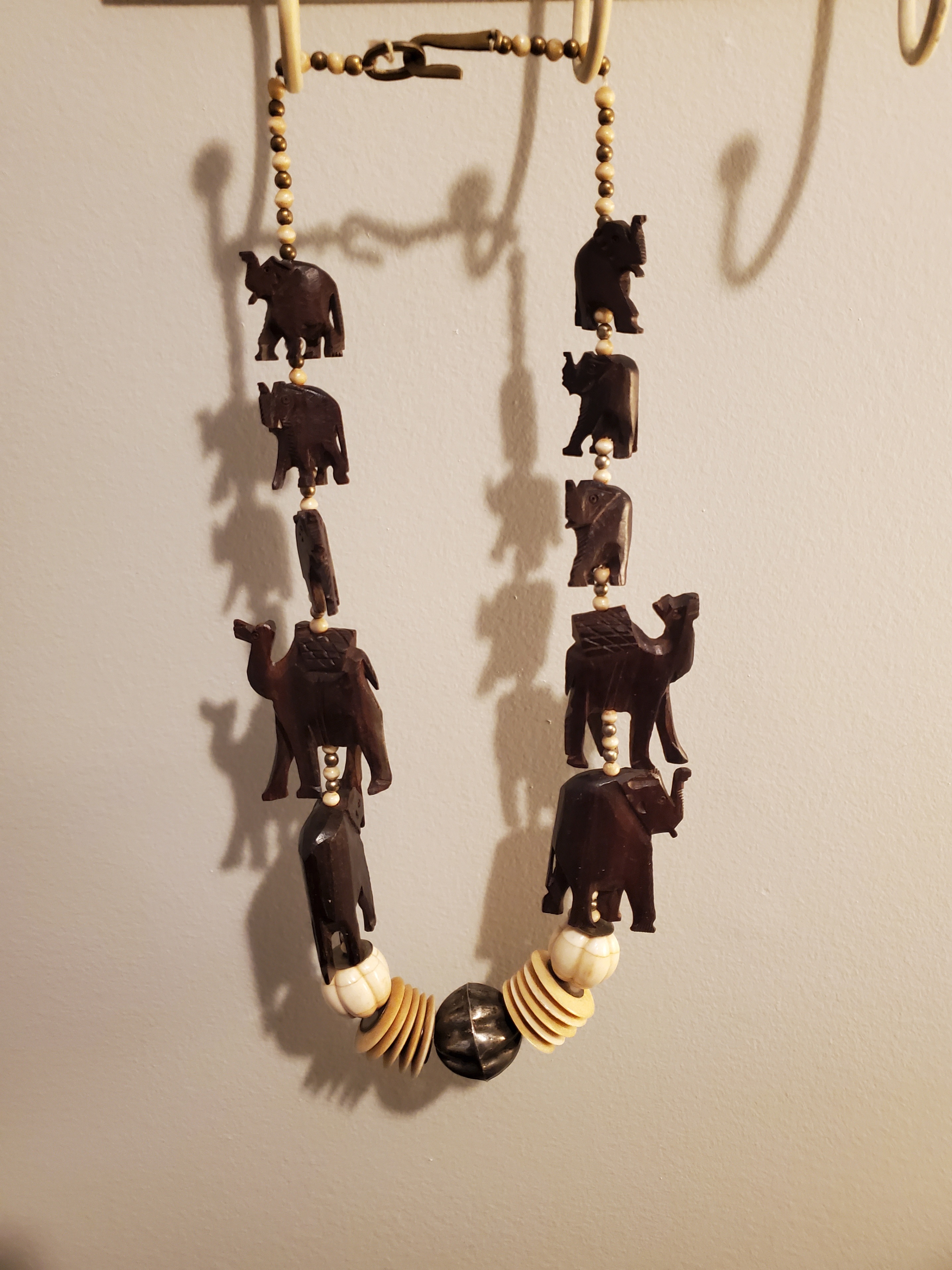 Boho Carved Wooden Necklace