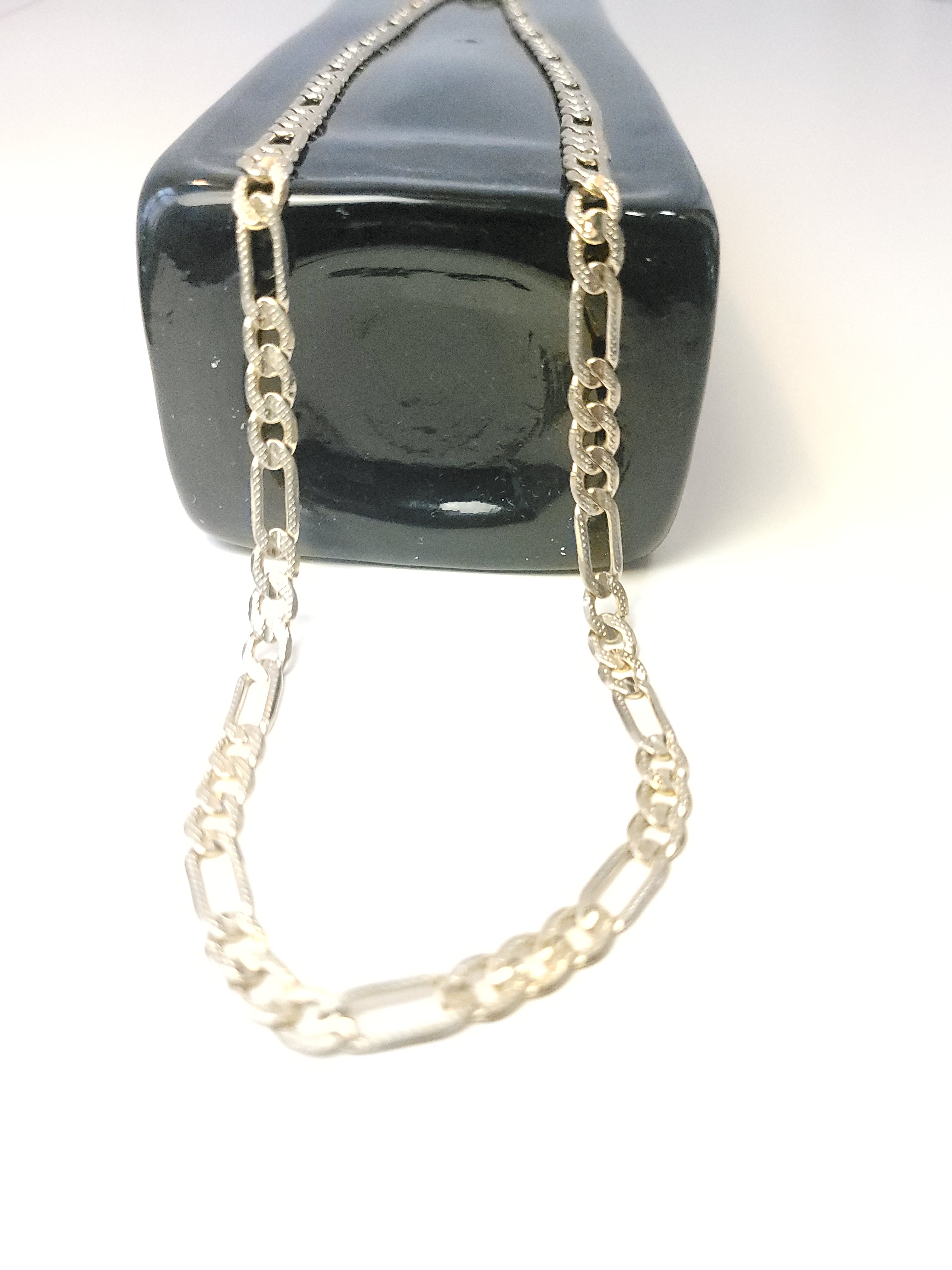 1990s Gold Toned Figaro Chain Necklace 24.25" 5mm Wide Italy - photo 3
