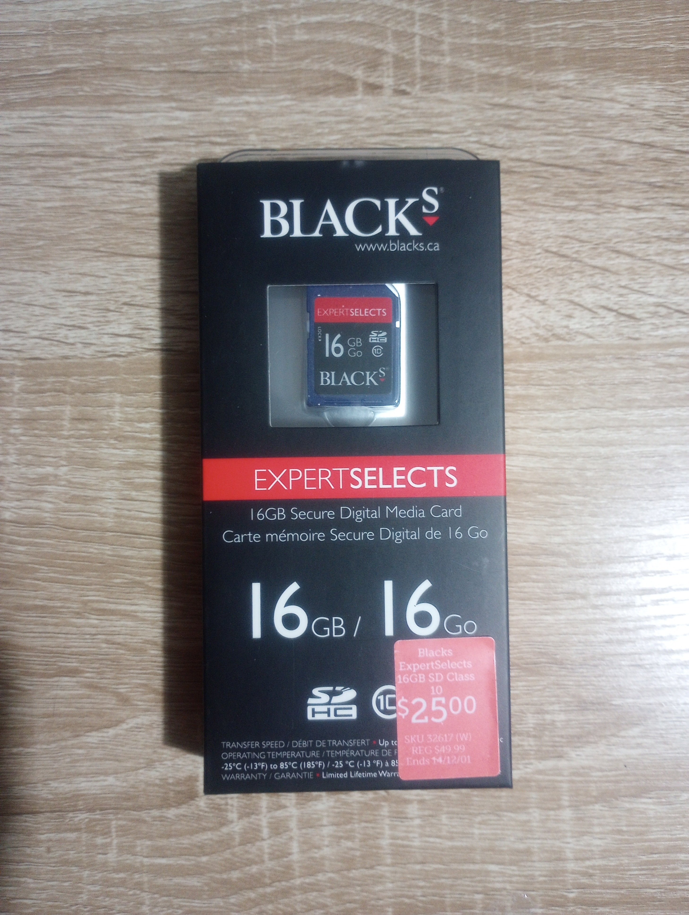 16 GB SD HC Card