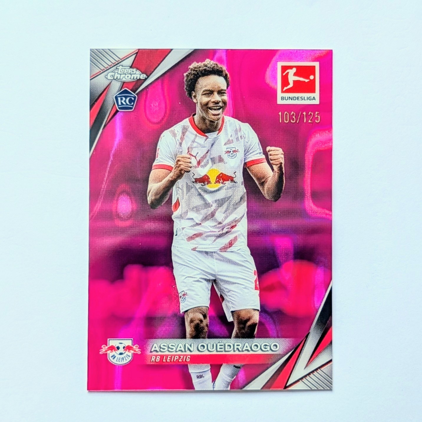 2024-25 Topps Chrome Assan Ouedraogo Pink Lava /125 #58 RC