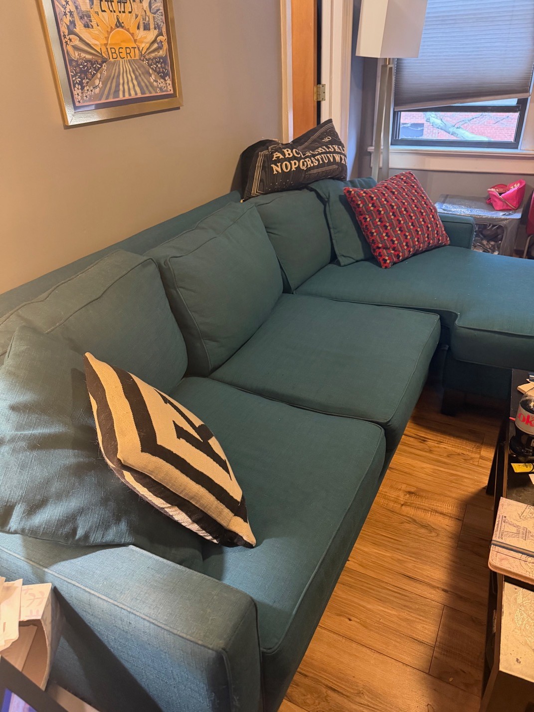 Teal Sectional Sofa - photo 3
