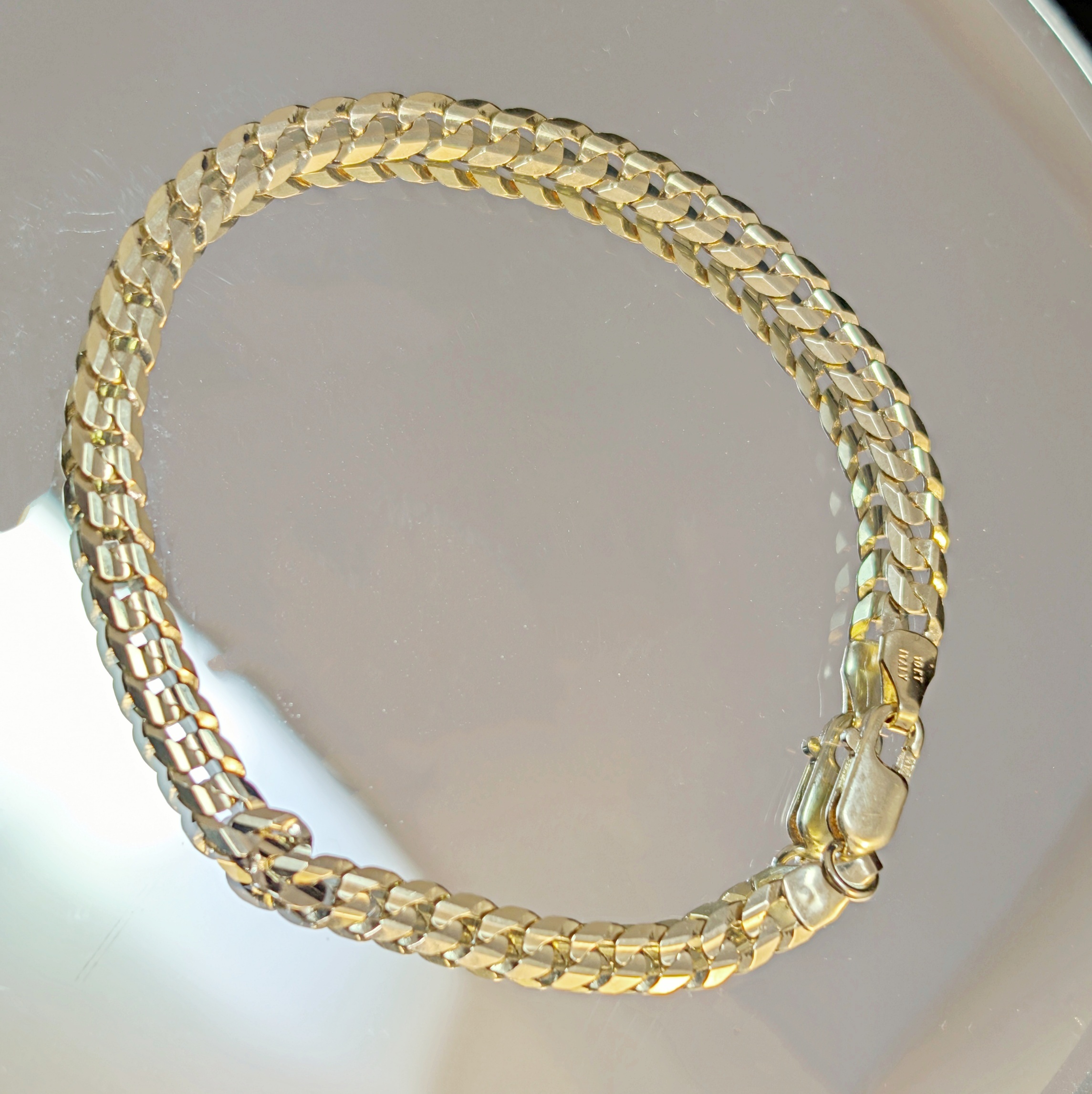10k gold cure link bracelet