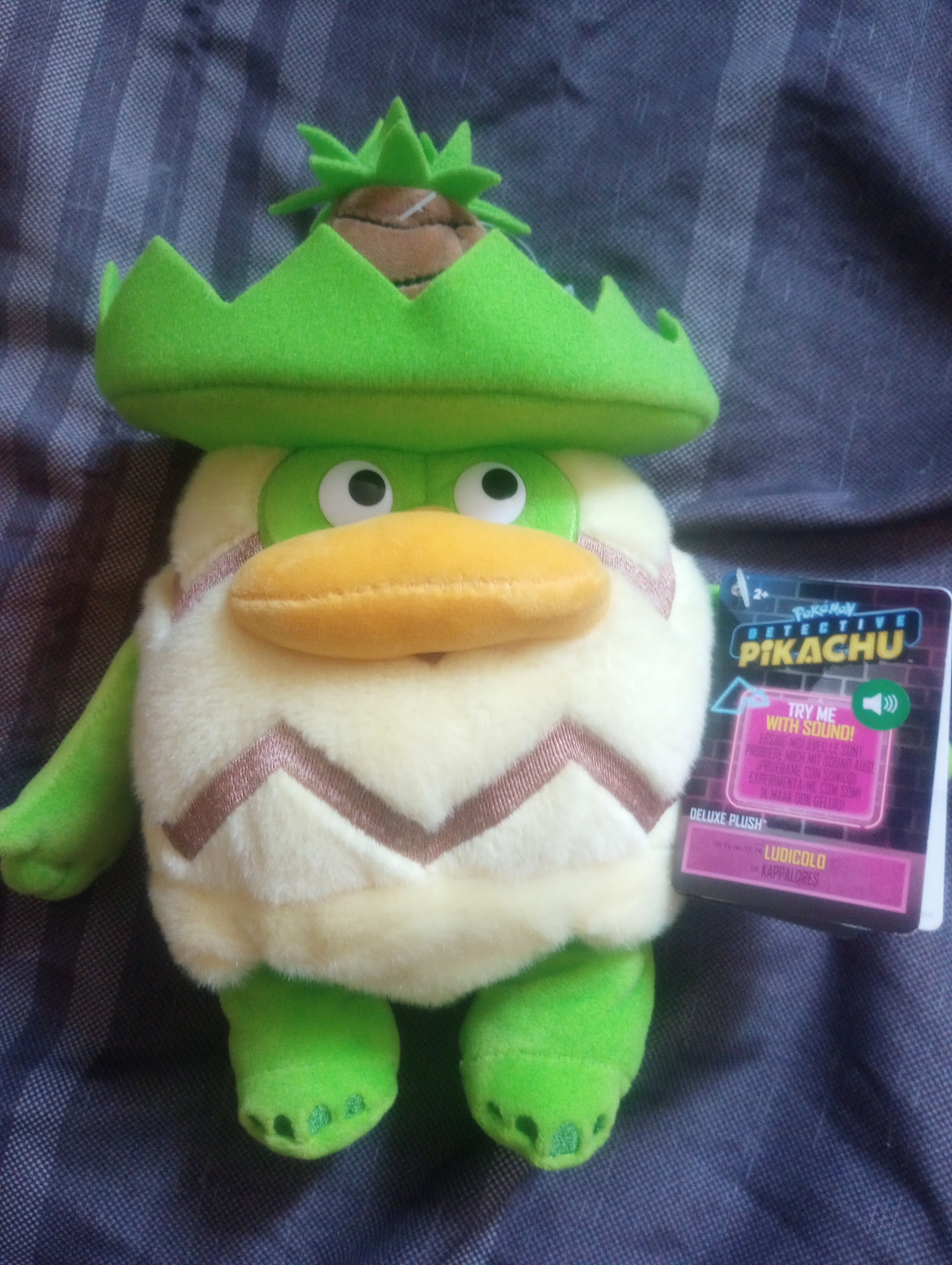 Pokemon Detective Pikachu Ludicolo talking plush