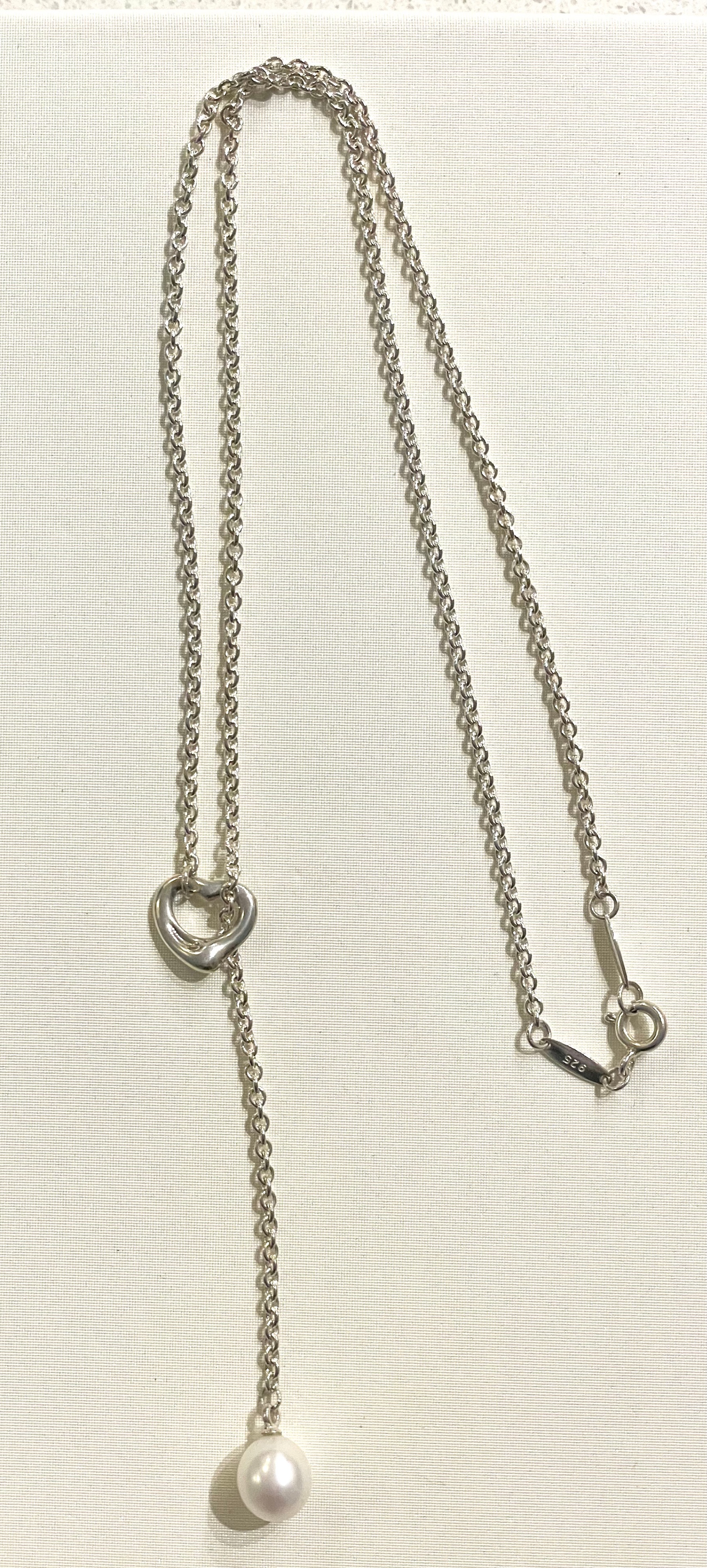 Tiffany & Co. Elsa Peretti® Open Heart Pearl Lariat Necklace - photo 5