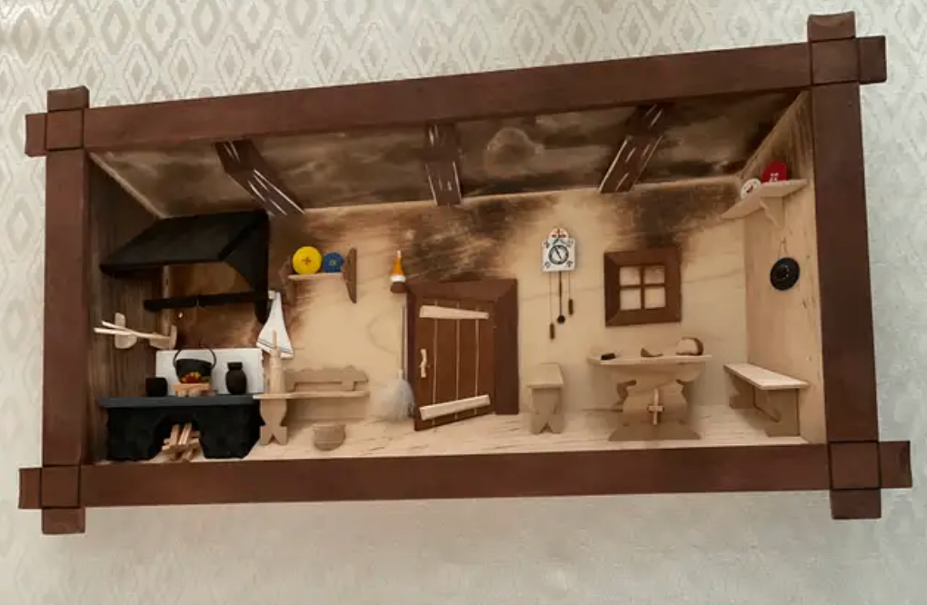 Handcrafted Wood Diorama - 10" x 19"