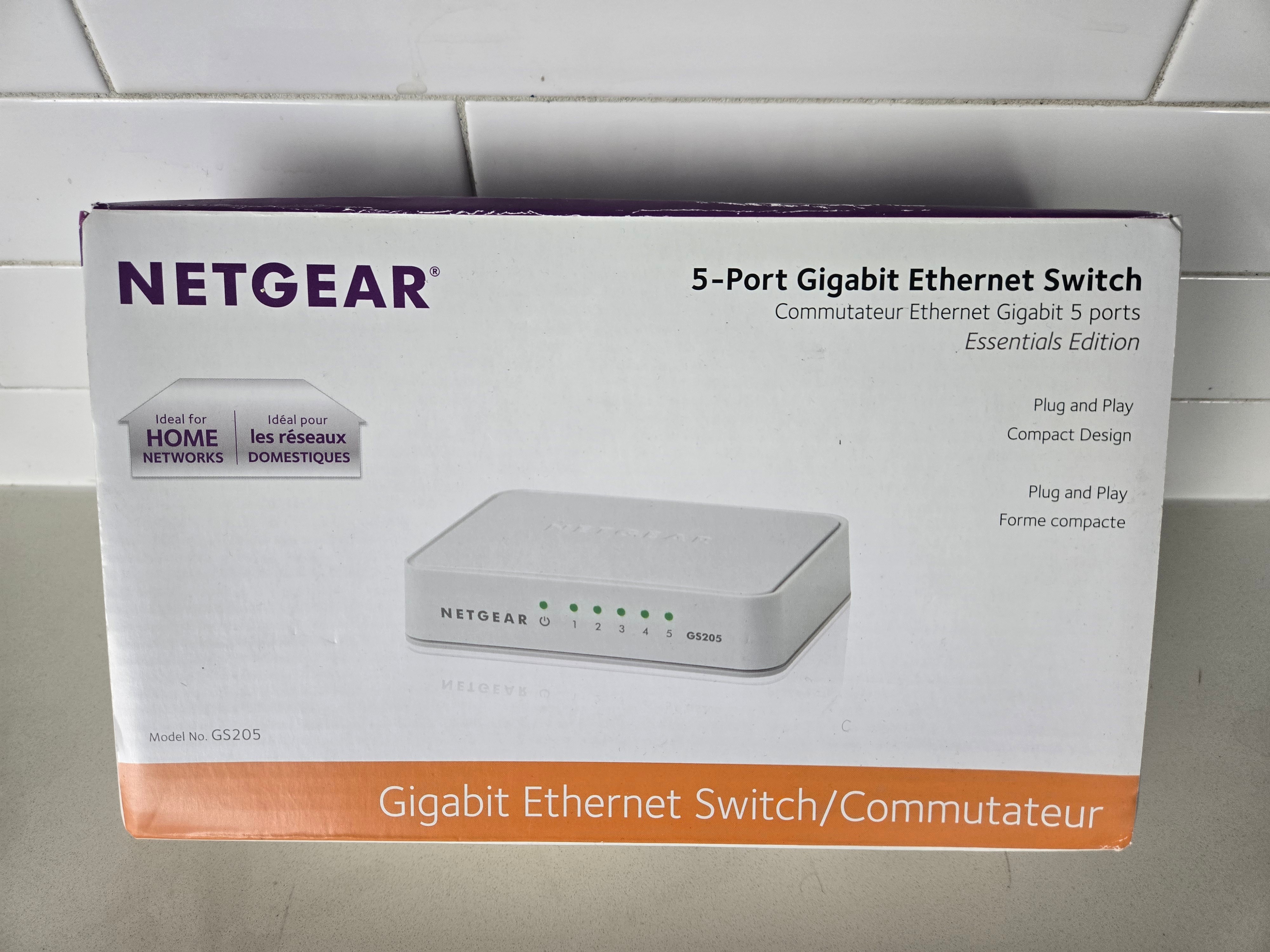 Netgear 5-Port Gigabit Ethernet Switch GS205