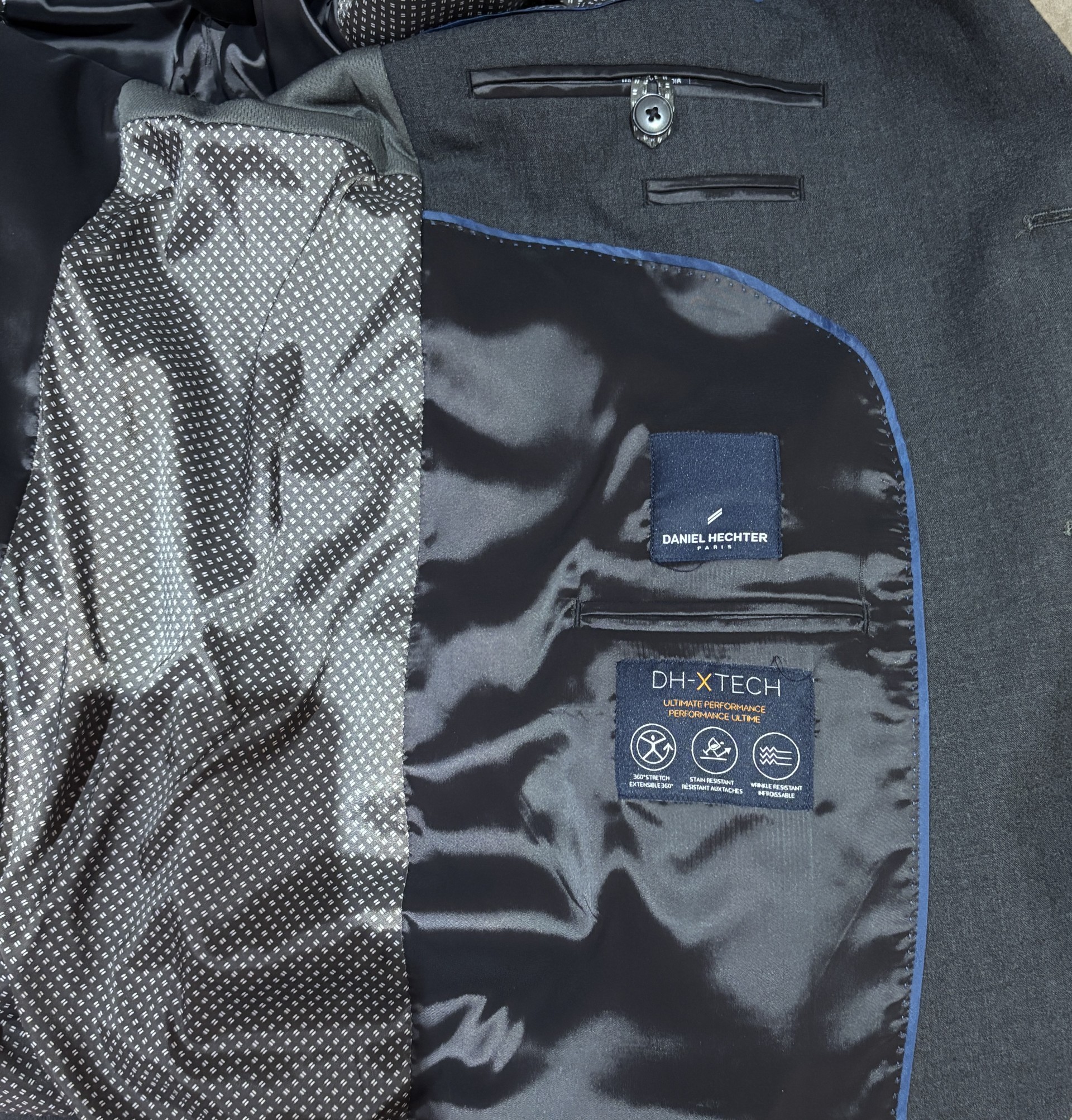 Daniel Hechter Men’s Single Breasted Suit XXL Charcoal Grey - photo 4