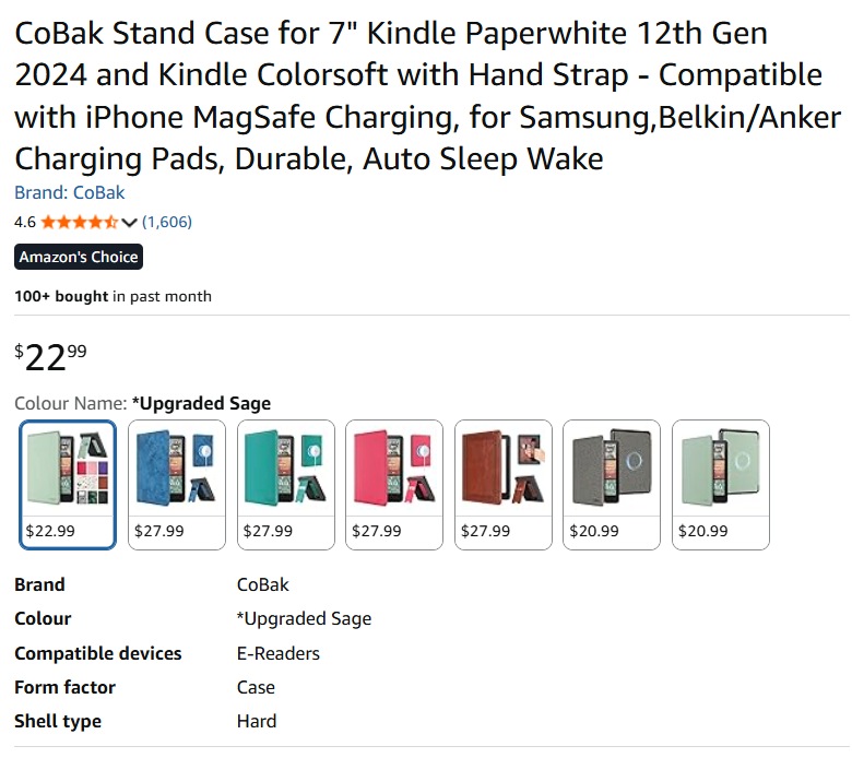 CoBak Stand Case for 7" Kindle Paperwhite - Upgraded Sage - photo 3