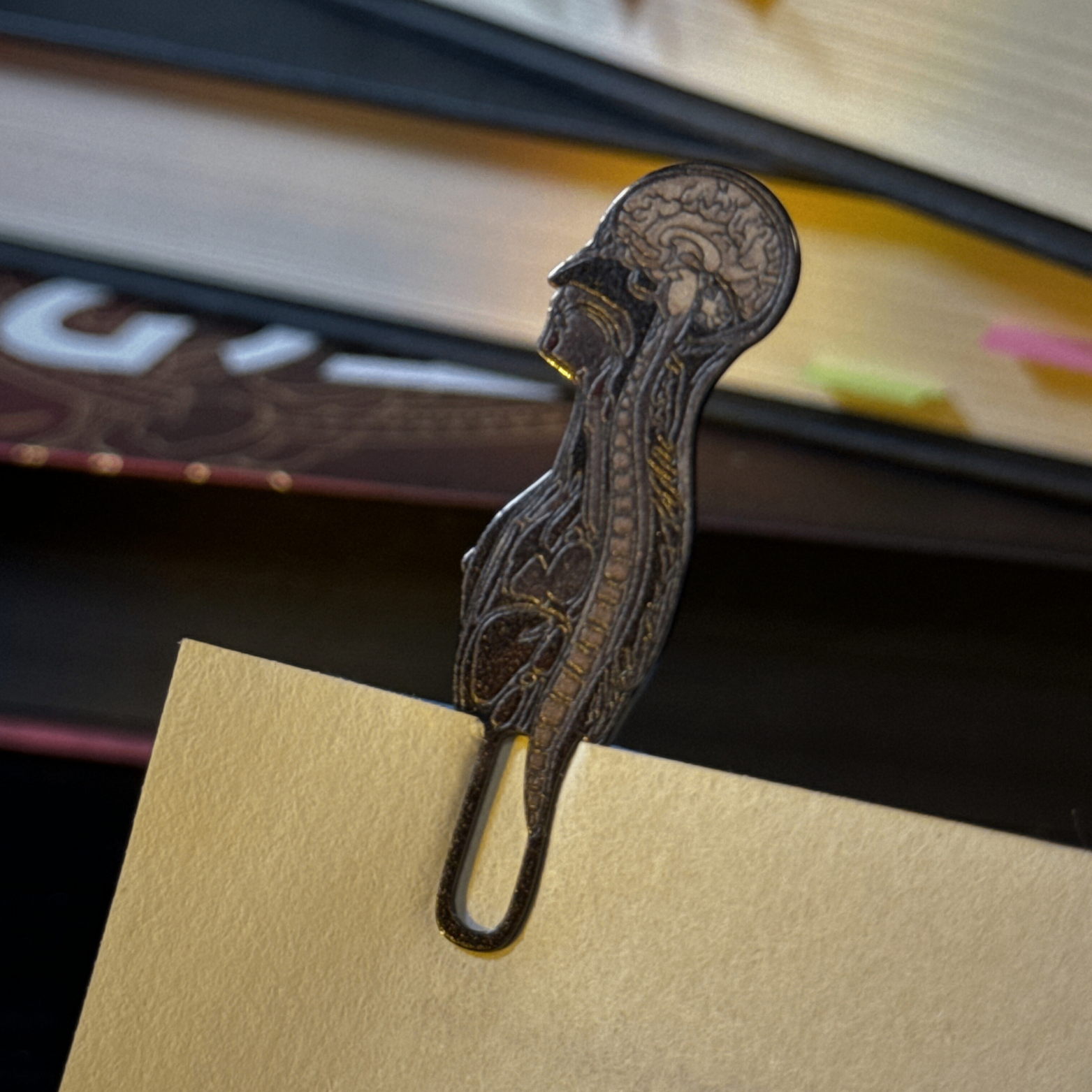 Anatomy Silhouette Metal Bookmark | Dark Academia Gothic - photo 3