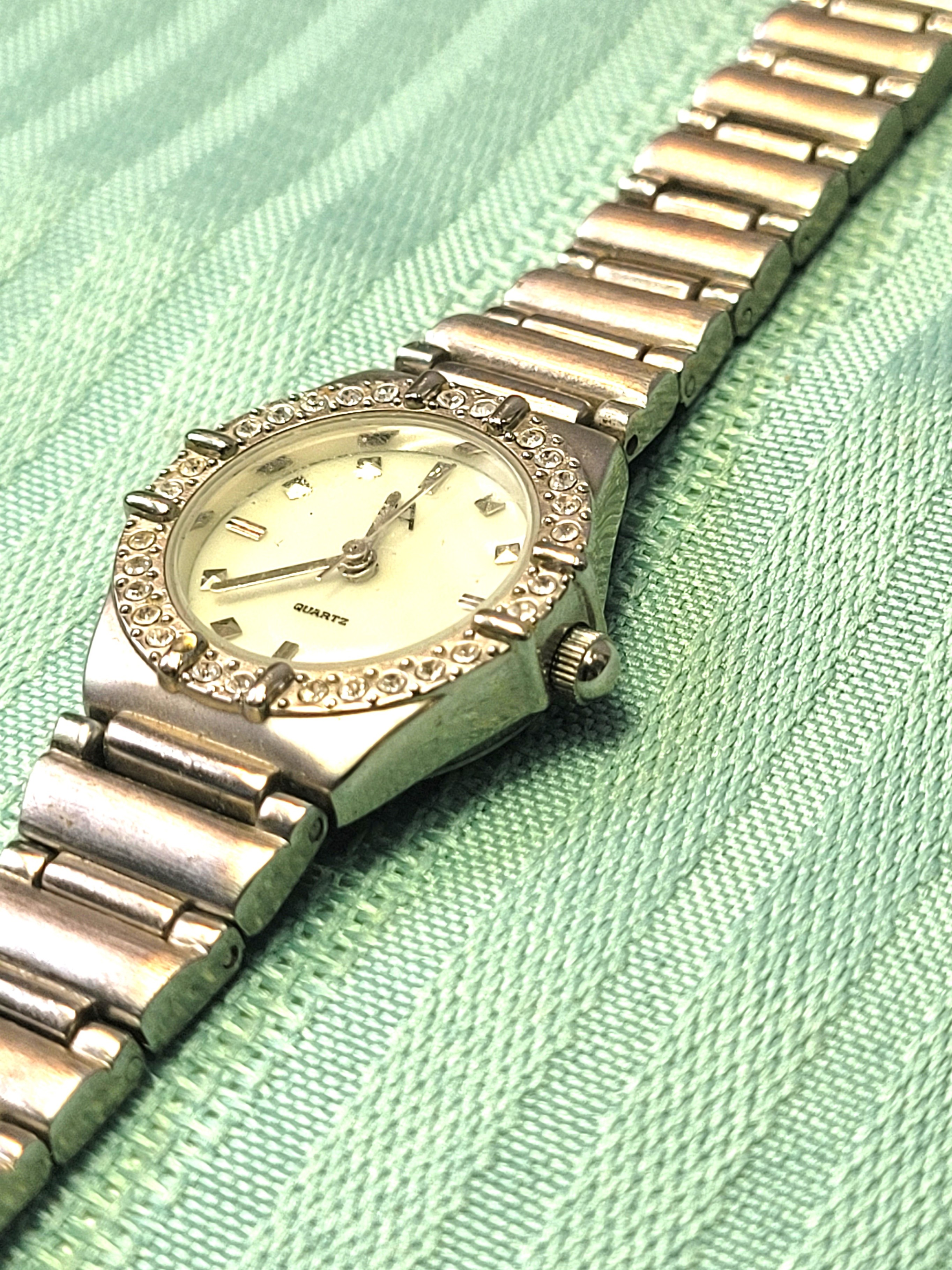 Advance Ladies Watch Circa 1995 Crystal Bezel 8" Total Length - photo 2