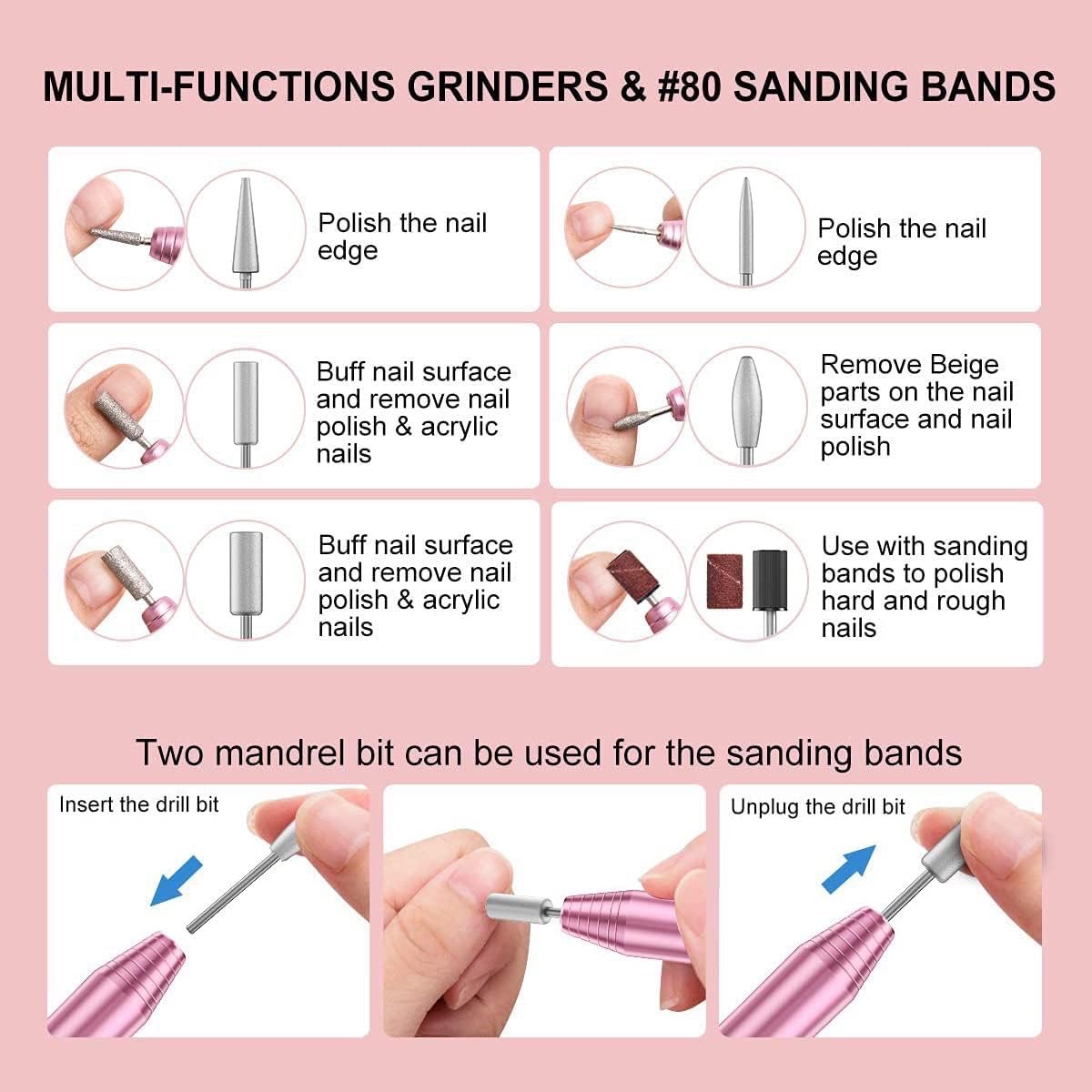 Cositte Nail Drill with Sanding Bands - photo 5