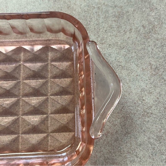 Vtg Jeannette Glass Company Windsor Pink Depression Glass Tray - photo 4