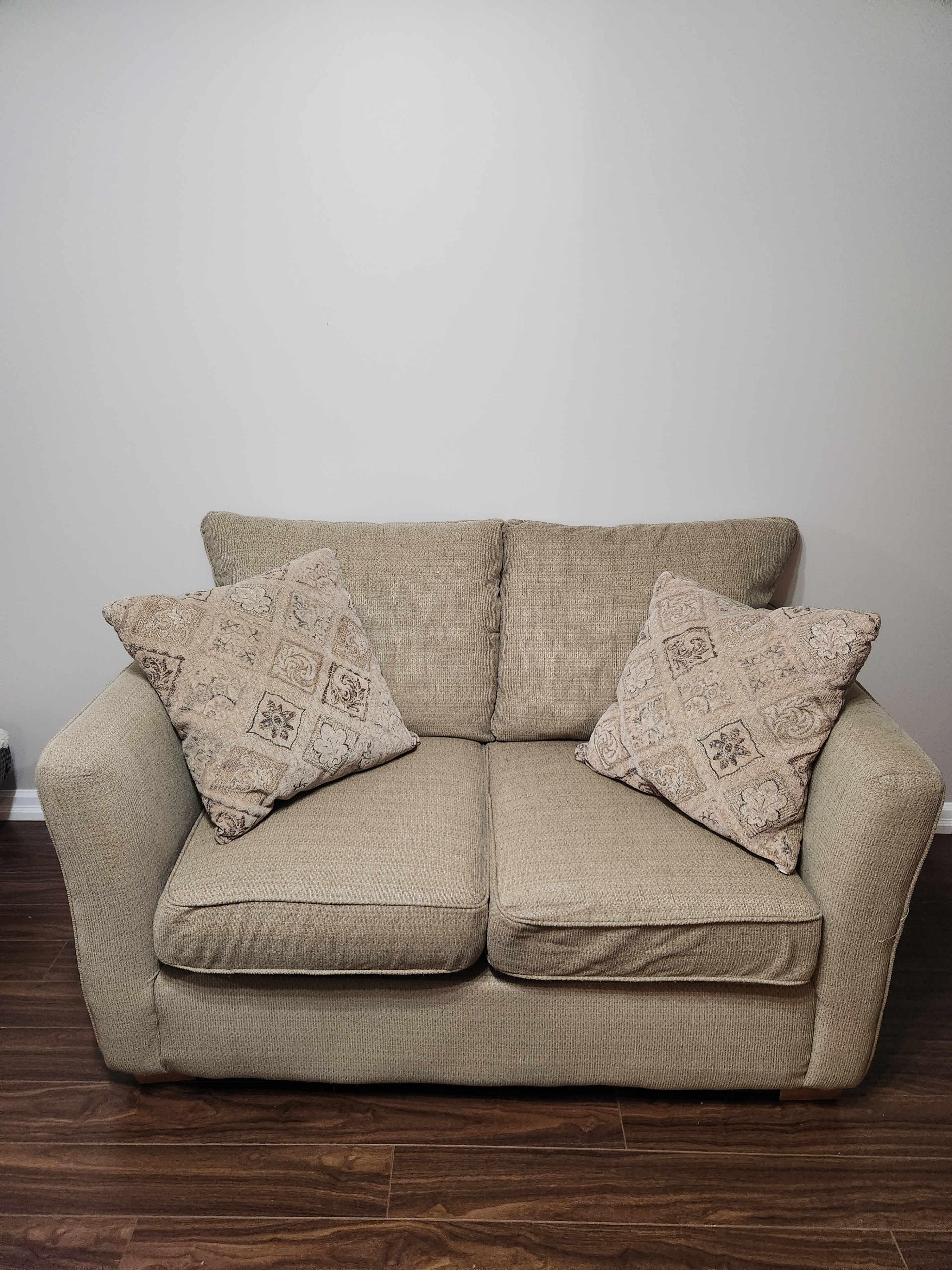 Beige Patterned Sleeper Sofa, Loveseat and Armchair - photo 2