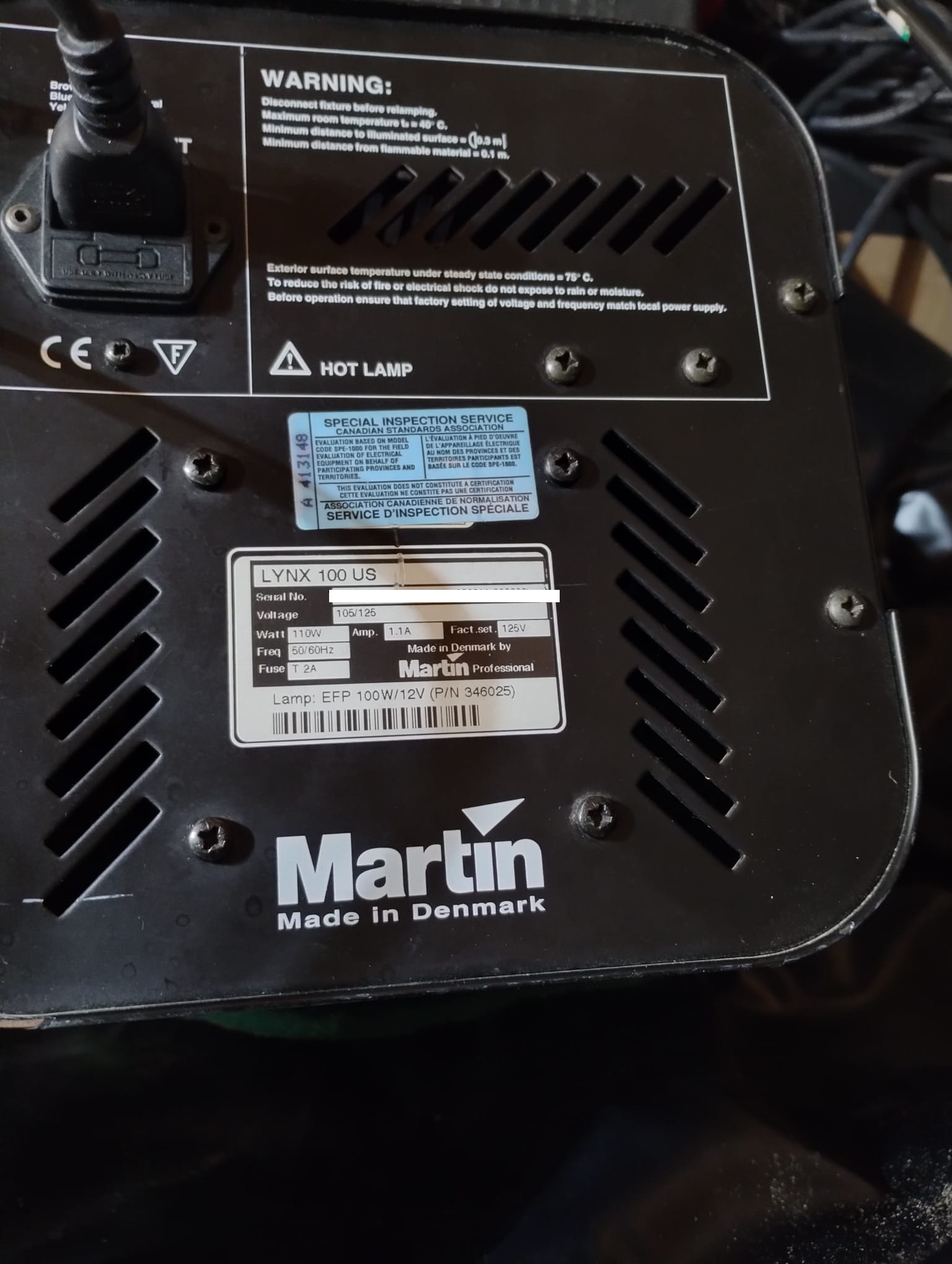 Martin Professional  Lynx 100 US  Light Effects Spotlight - photo 2