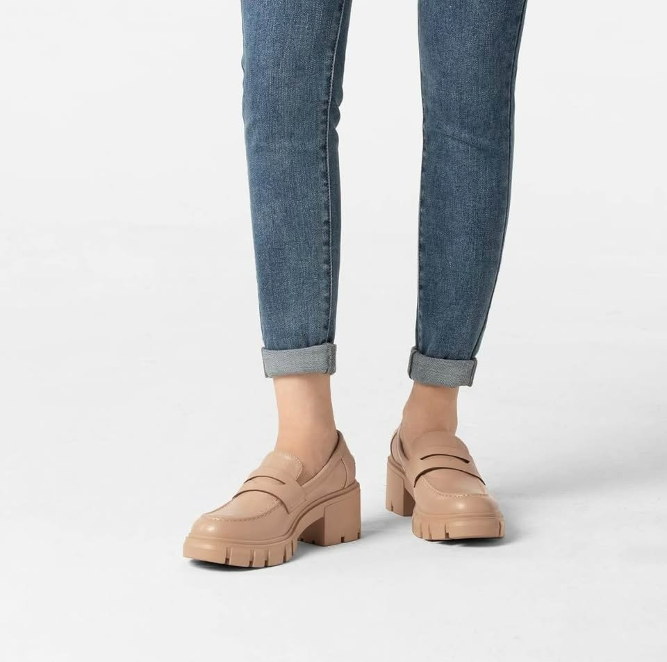 (US 8.5 )Athlefit Women's Platform Chunky Loafers Comfortable - photo 5