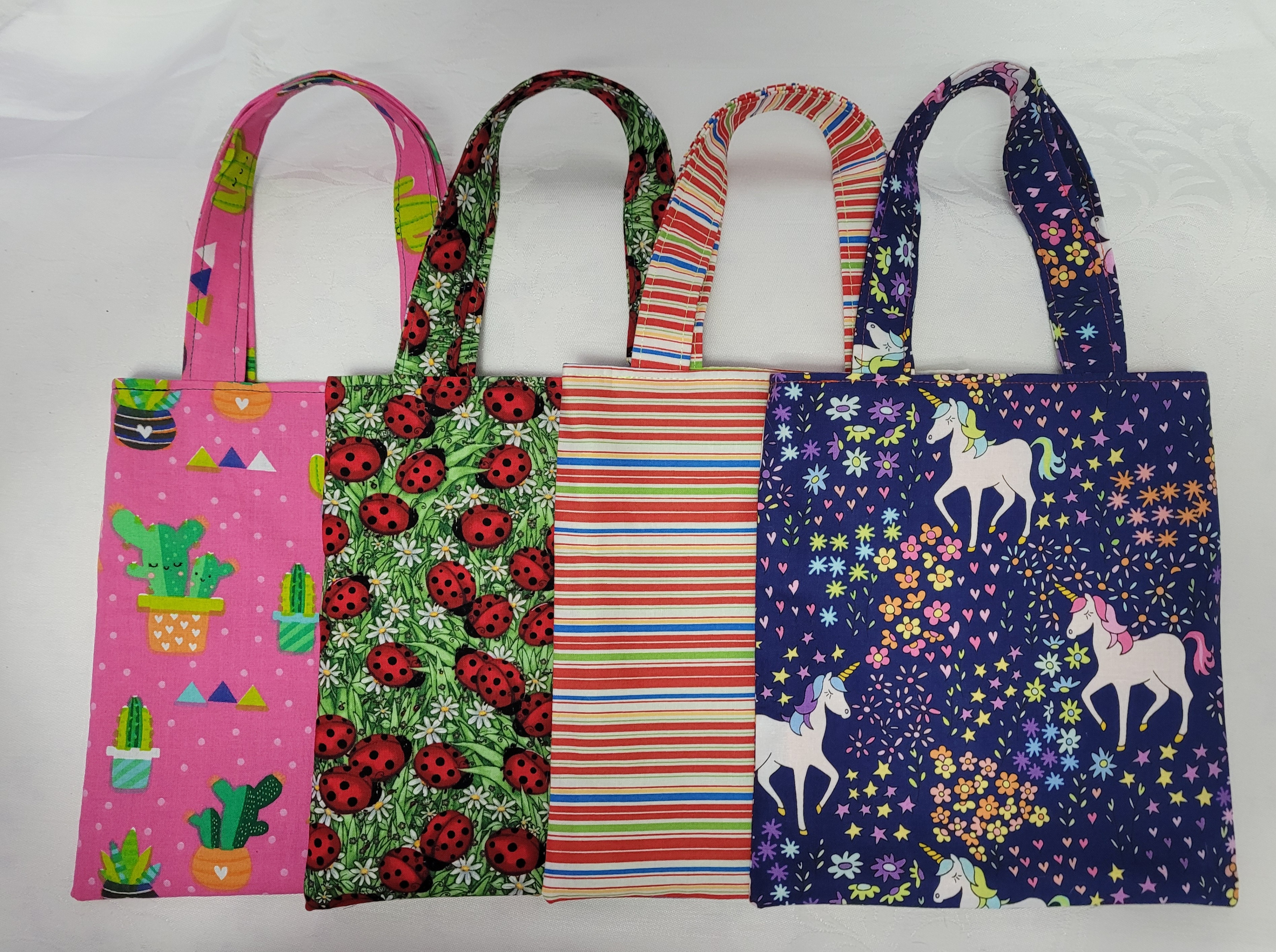 Kids spring tote bags, lined, cotton, - photo 5