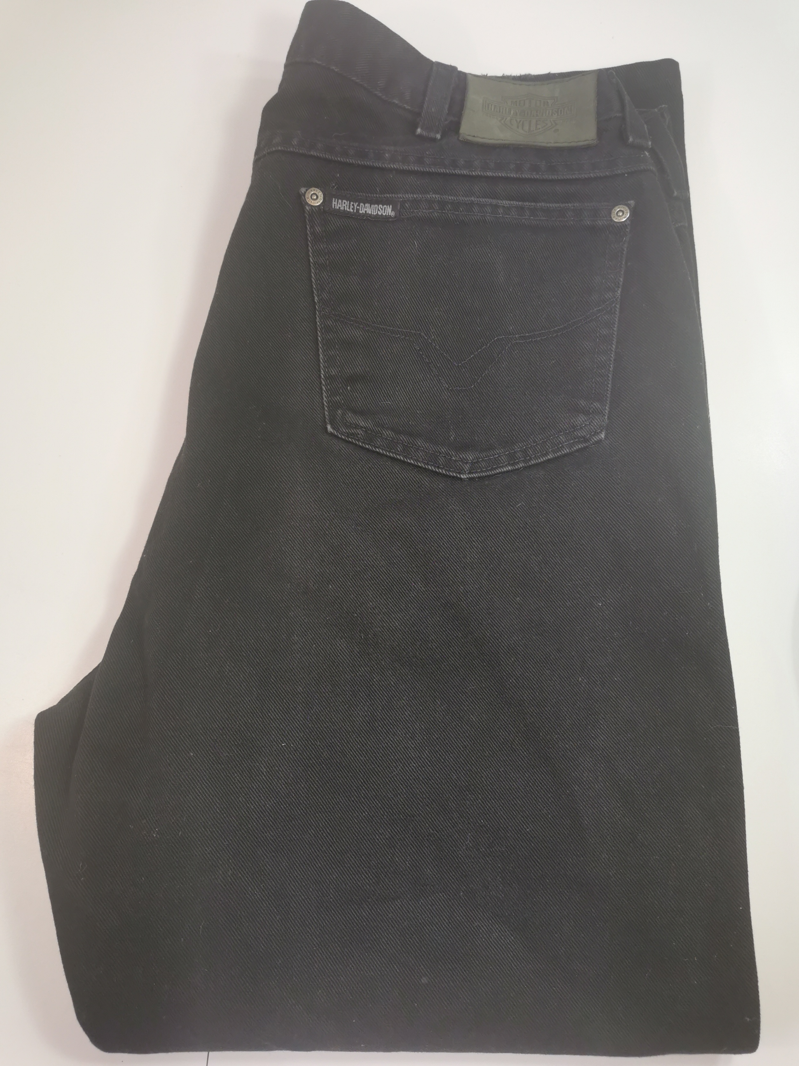 Harley Davidson Jeans Made in USA 2000 Black Denim Men's 38x32 - photo 4