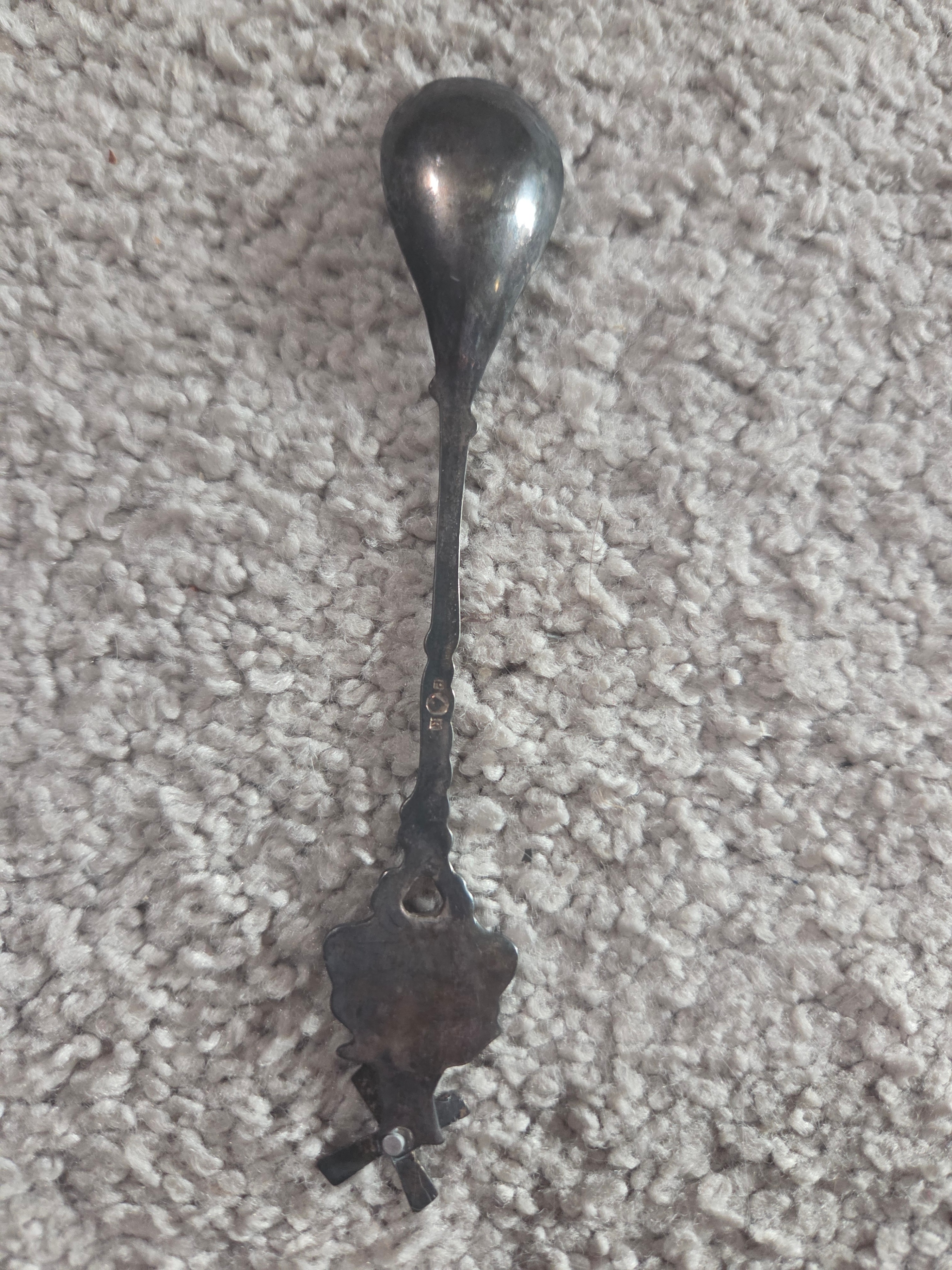 Vintage Dutch Silver Windmill Spoon, Moving Sails - photo 2