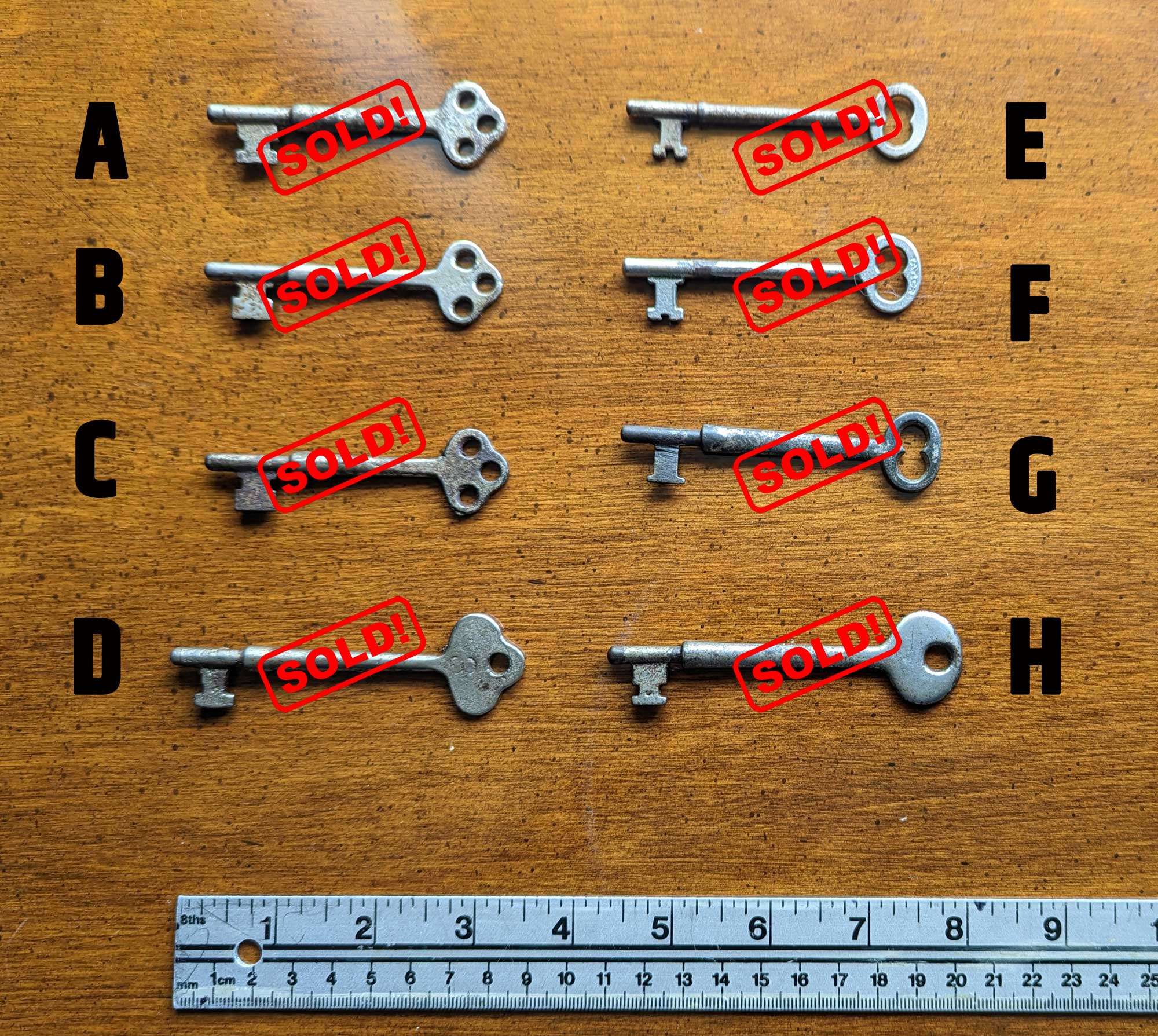Antique Skeleton or Bit Keys for Antique Locks - photo 2