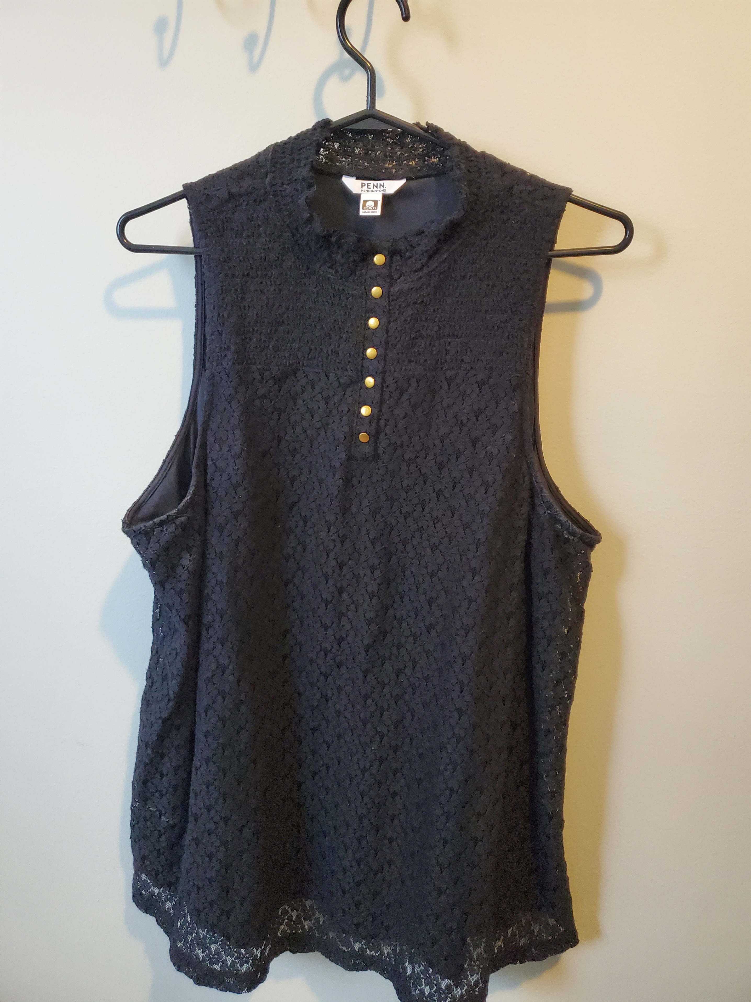 Penn. Penningtons Black Sleeveless Top X