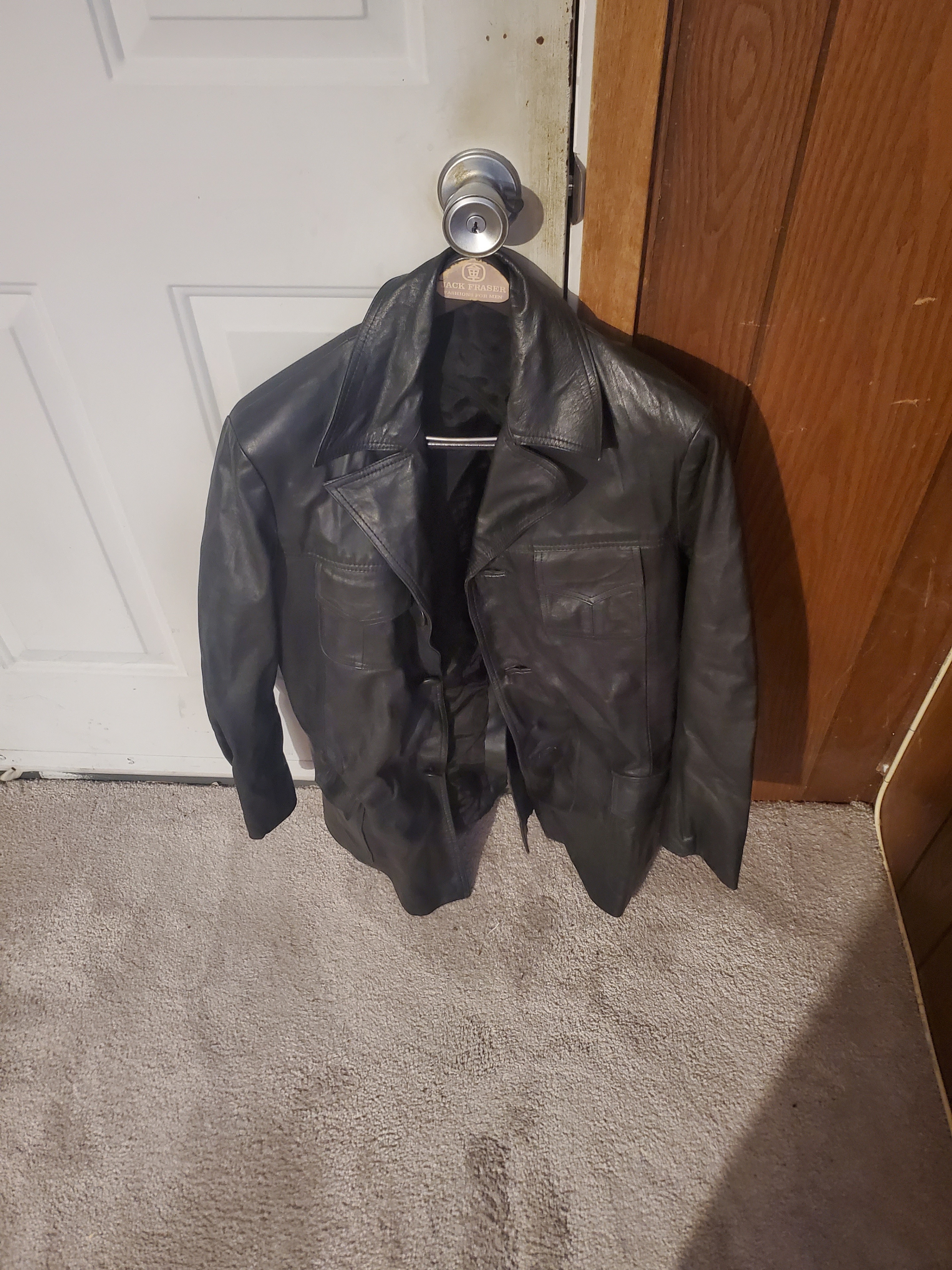 Vintage Leather Jacket, Men's Large (Euro 50), Genuine Leather - photo 2