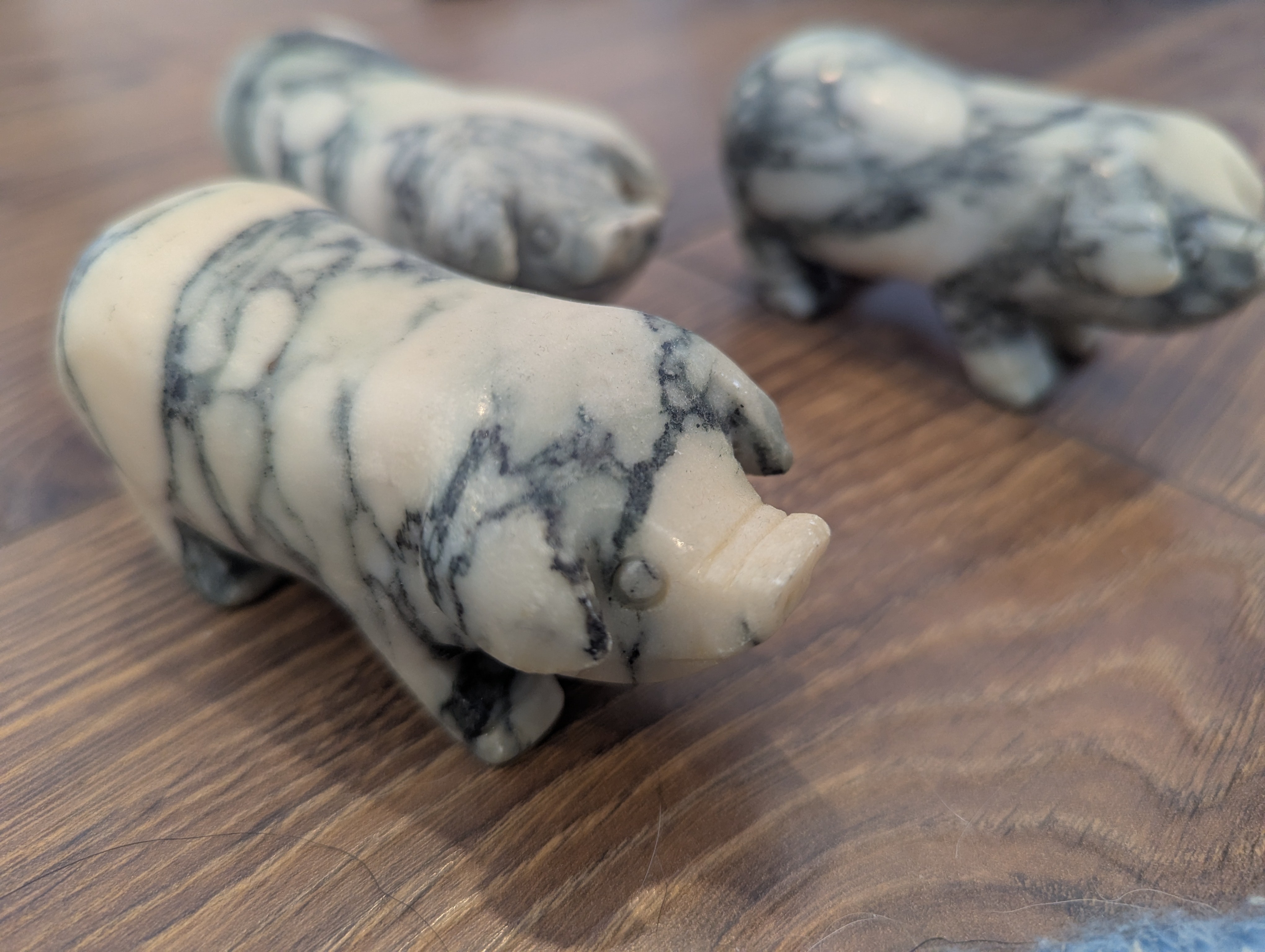 Marble Pig Figurine - 18 available - $2 each - $20 for all - photo 2