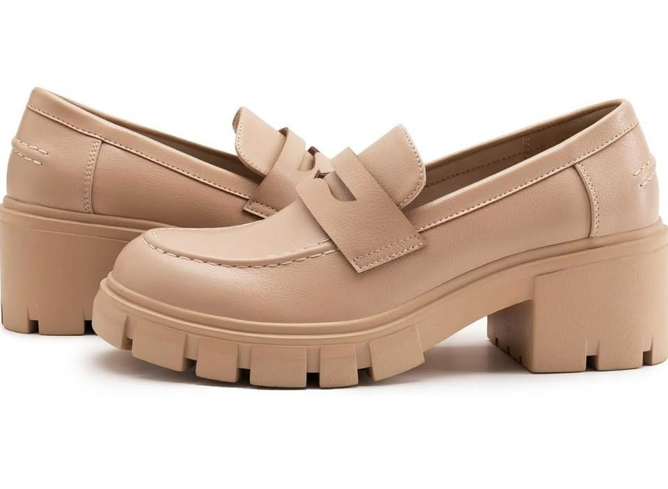 (US 8.5 )Athlefit Women's Platform Chunky Loafers Comfortable - photo 3