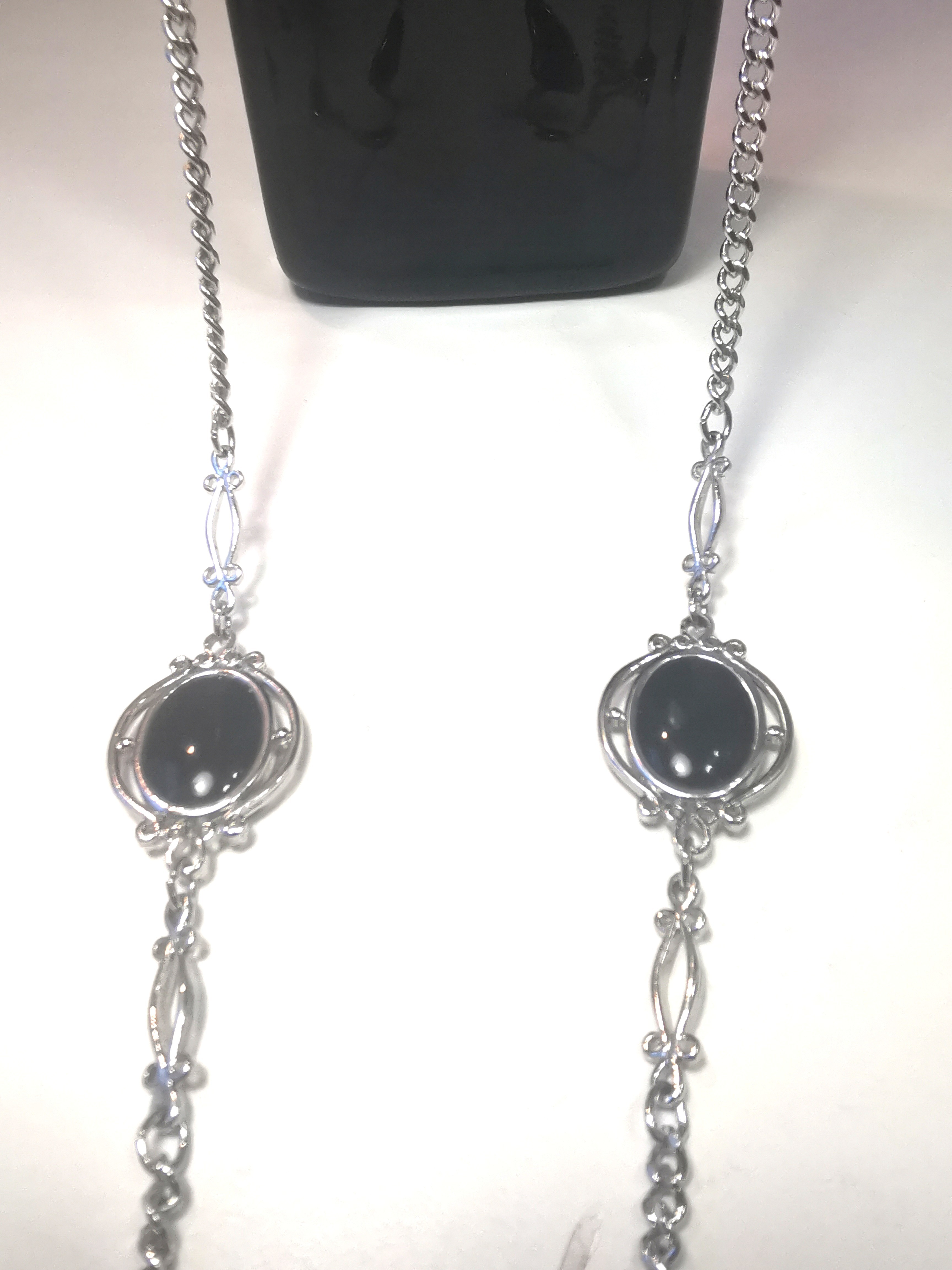 1976 Sarah Coventry Touch of Class Silver Tone Station Necklace - photo 5