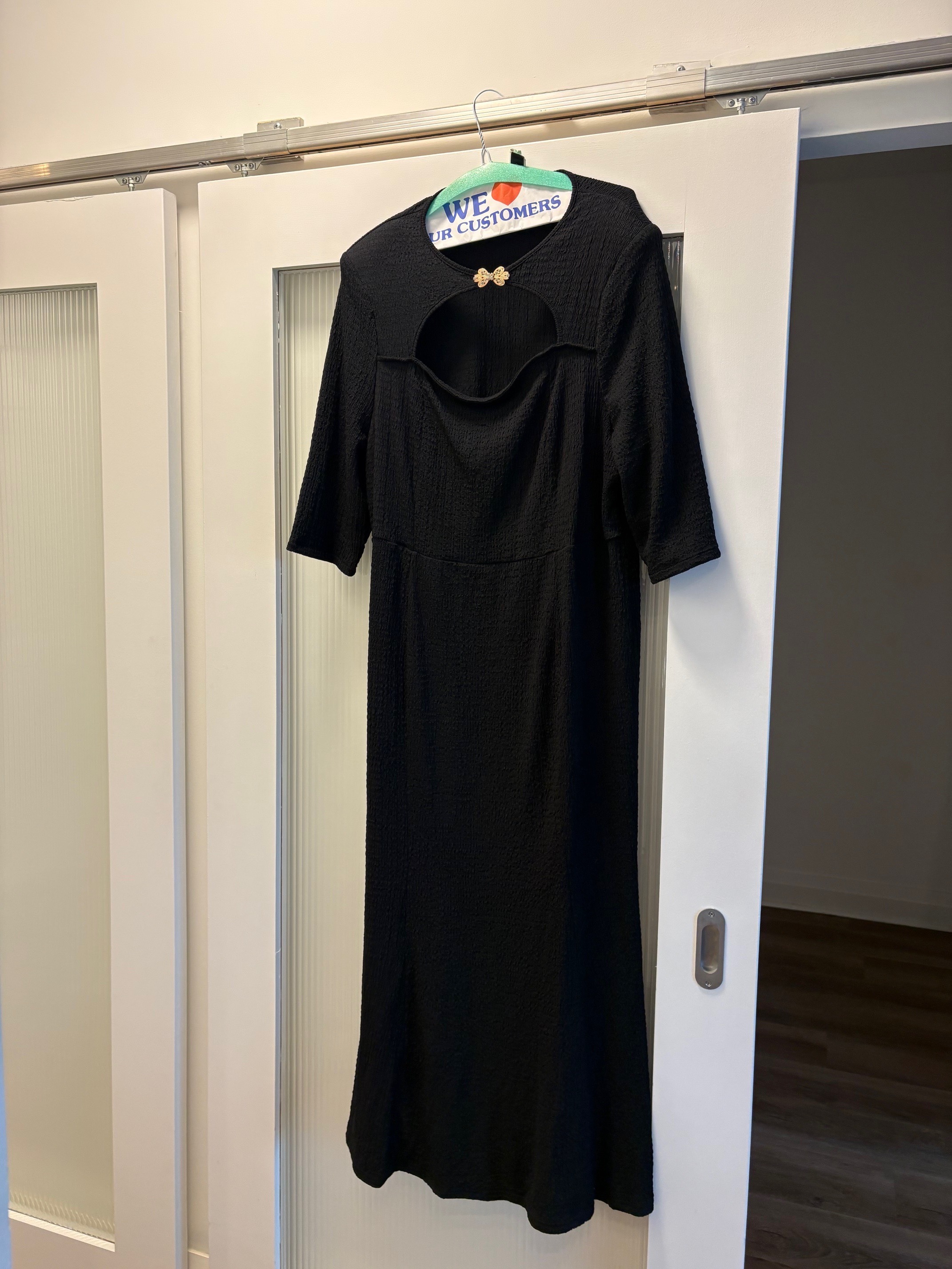 4XL Black Gold Sequin Dress Formal
