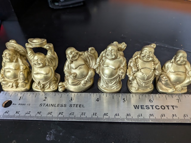 Adorable Good Fortune Laughing Buddhas Six Laughing Buddhas - photo 2