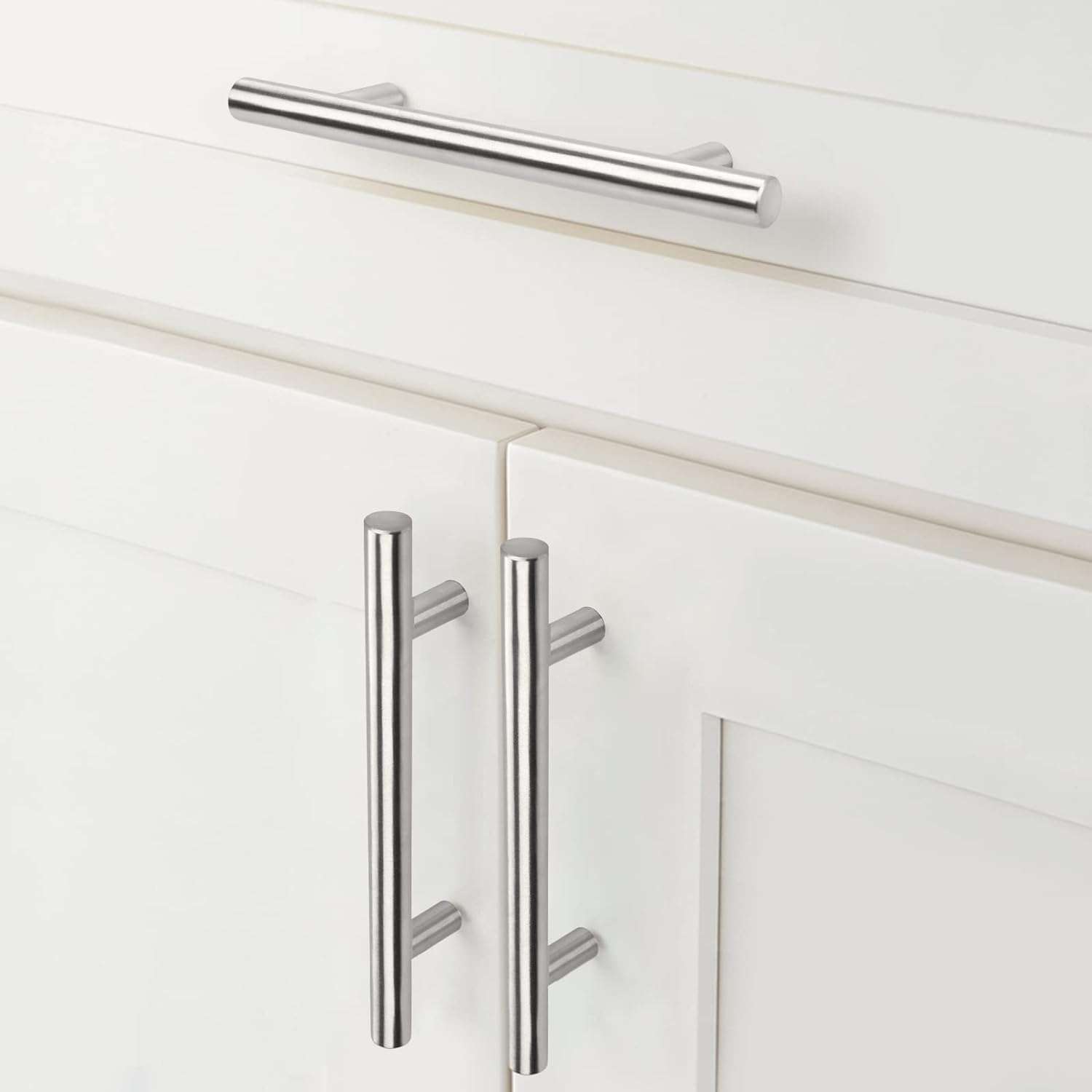 Goldenwarm Brushed Nickel Cabinet Door Handles T Bar Drawer Pull - photo 3