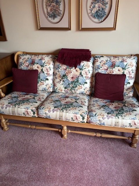 Ethan Allen Sofa + 2 Chairs- Solid Wood Country French Living Rm - photo 2