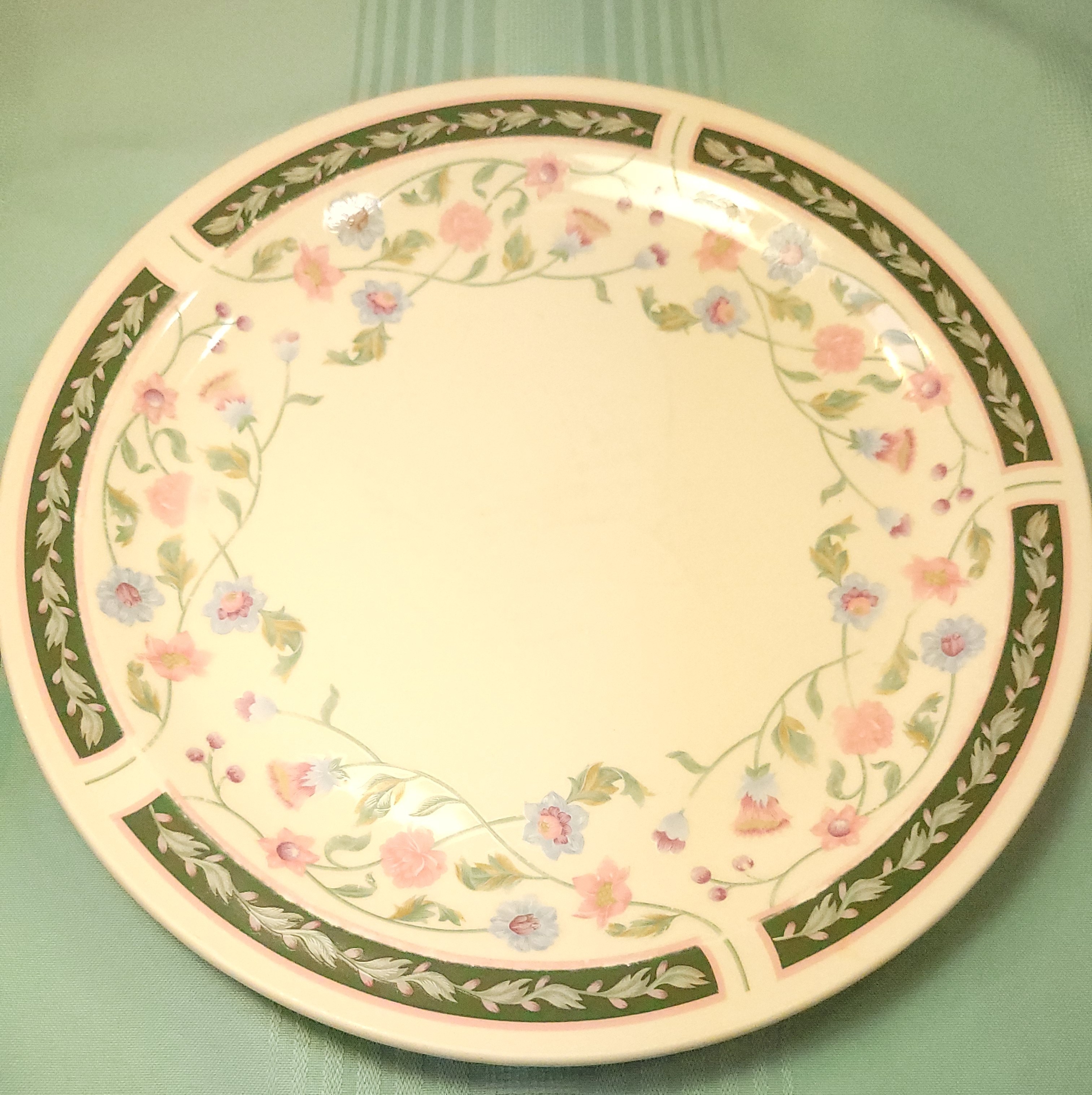 Sunflower China 10.5" Dinner Plate with Gold Stand, Circa 1995
