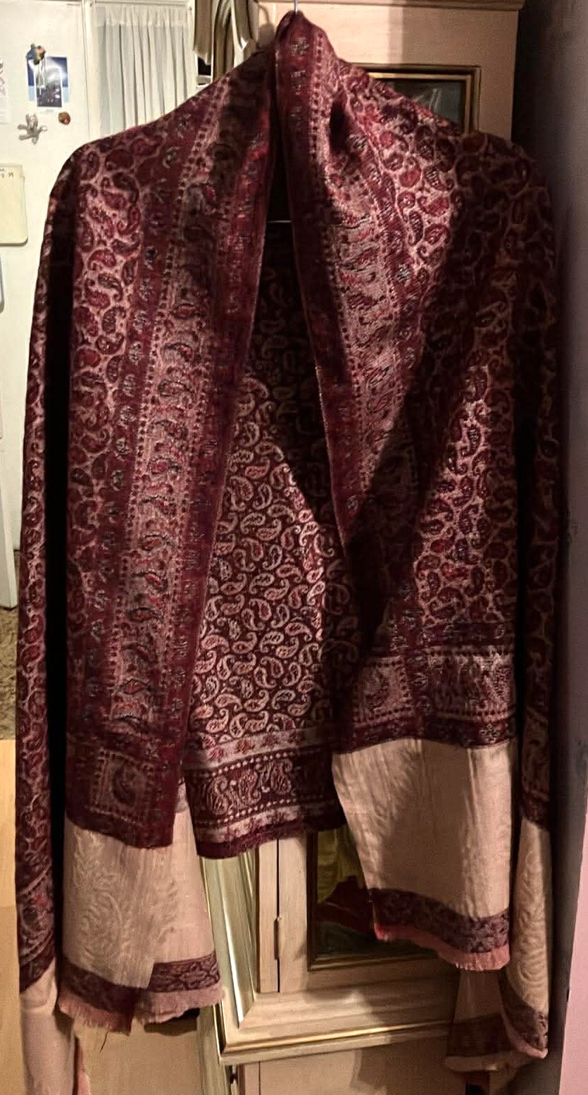 Shawl Red and Beige (New)