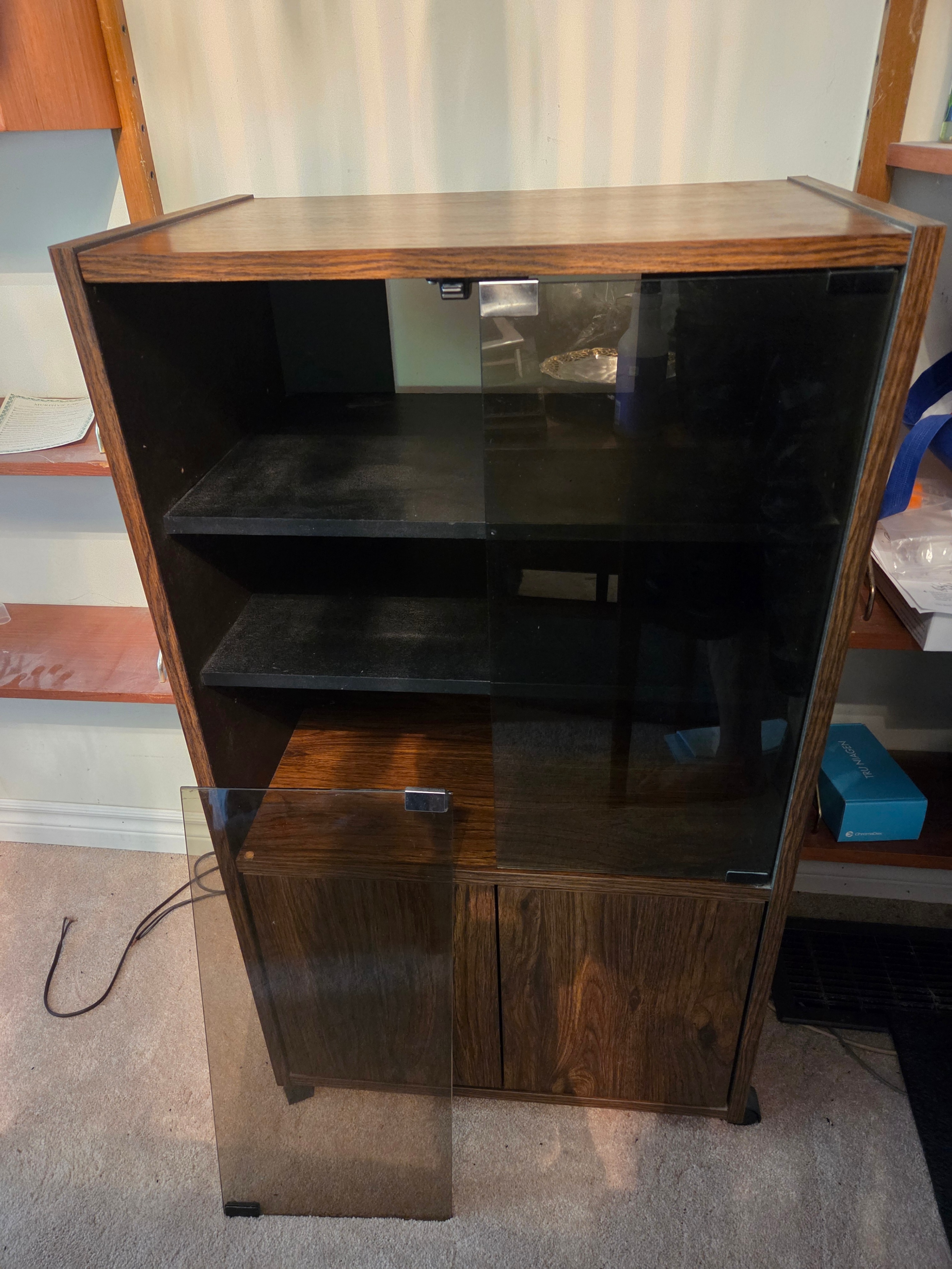 Vintage Solid Wood Stereo Cabinet, MCM, Minor Piece Req 24x16x41 - photo 2