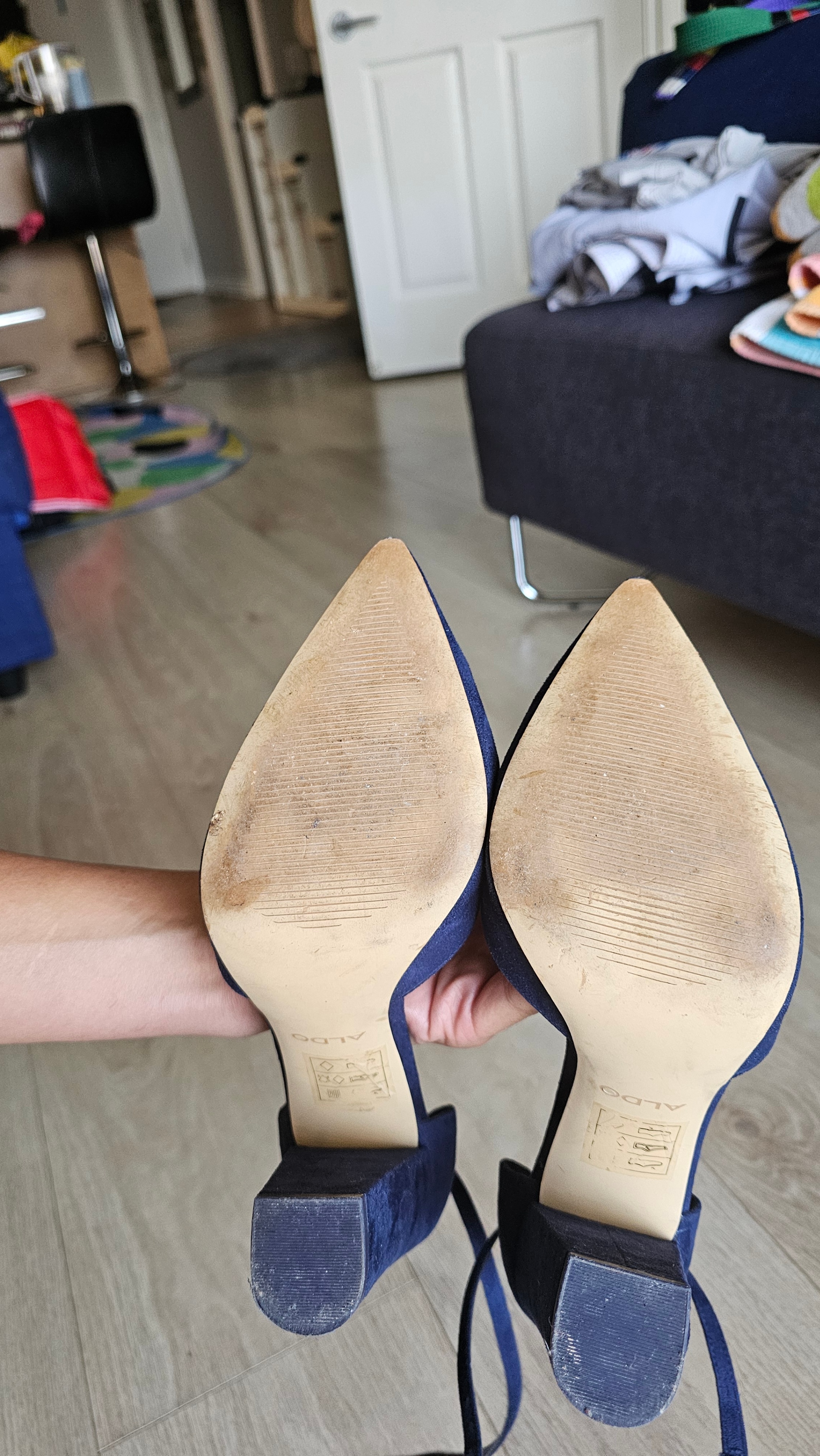 ALDO Blue Suede Heels, Size 11 - photo 5